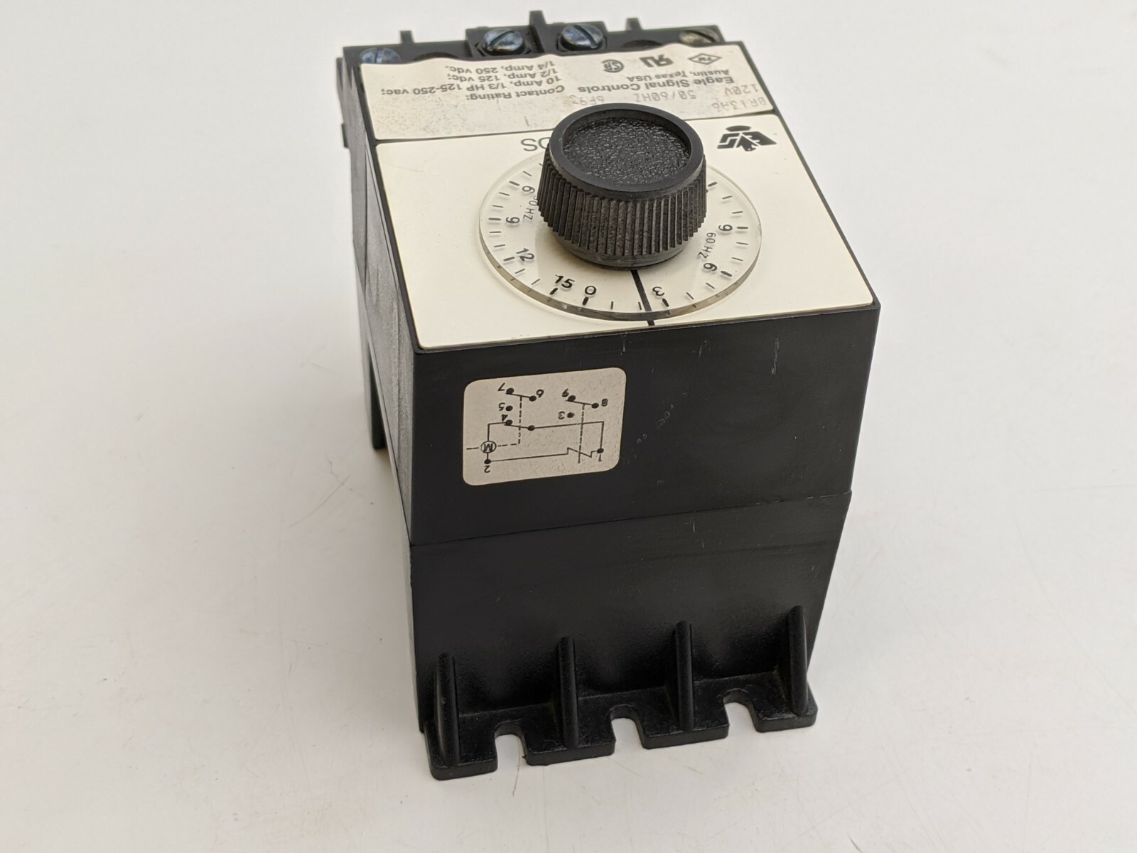 Eagle Signal Controls BR13A6 Time Delay Relay 0-15 Seconds 10A 1/3HP 125-250VAC