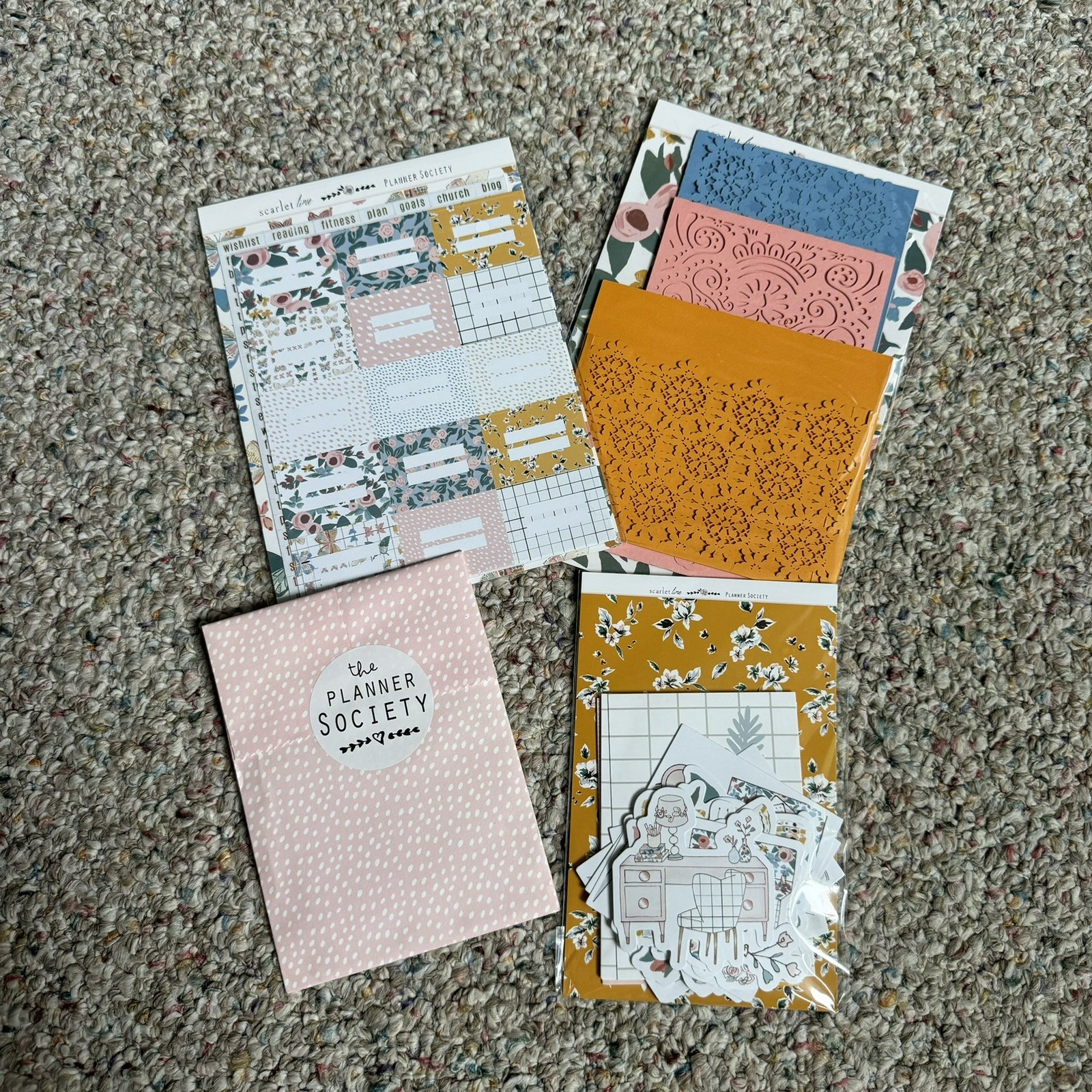 The Planner Society January 2020 Paper Kit NEW Floral Junk Journal Planners