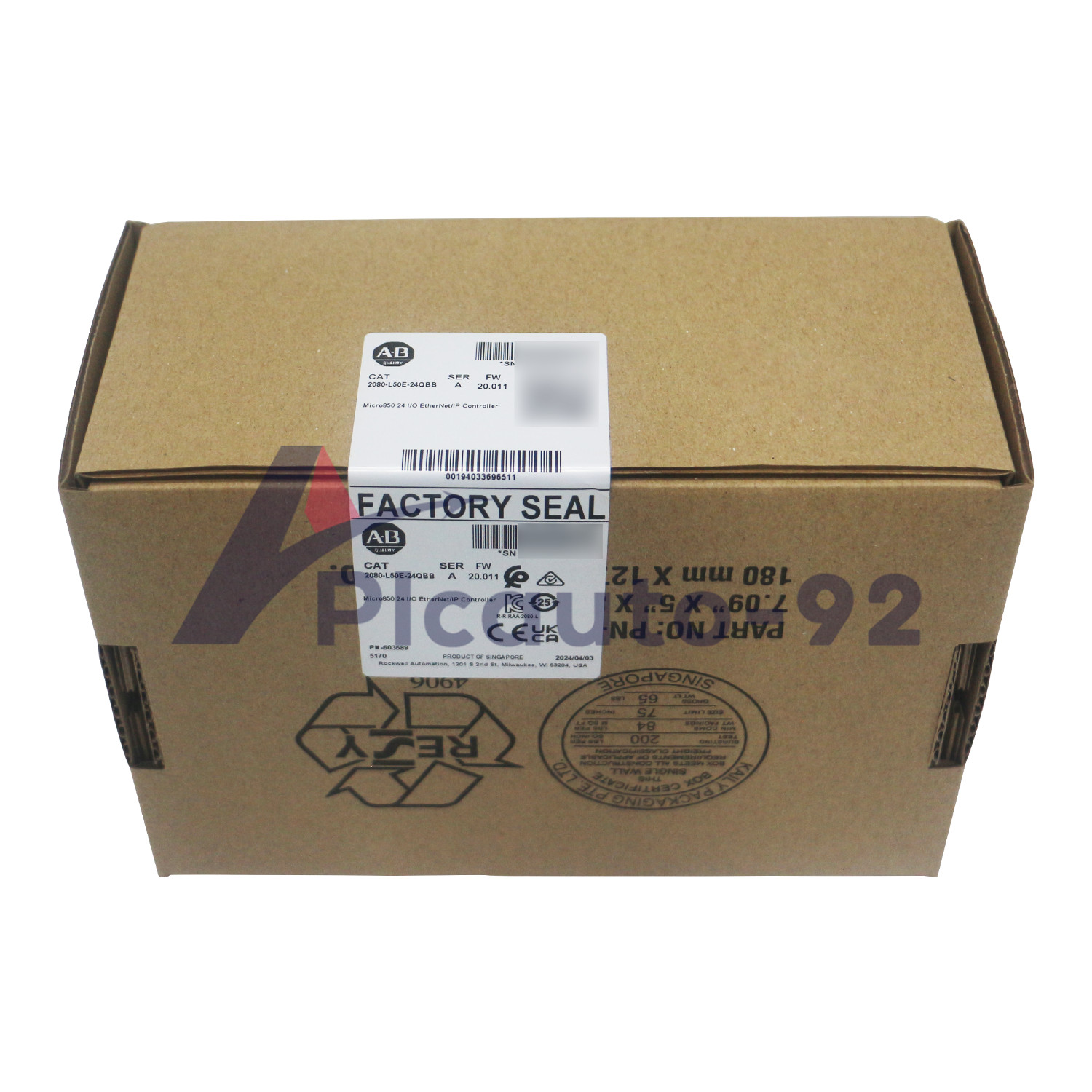 Allen Bradley 2080-L50E-24QBB Micro850 24 I/O EtherNet/IP Controller Sealed New