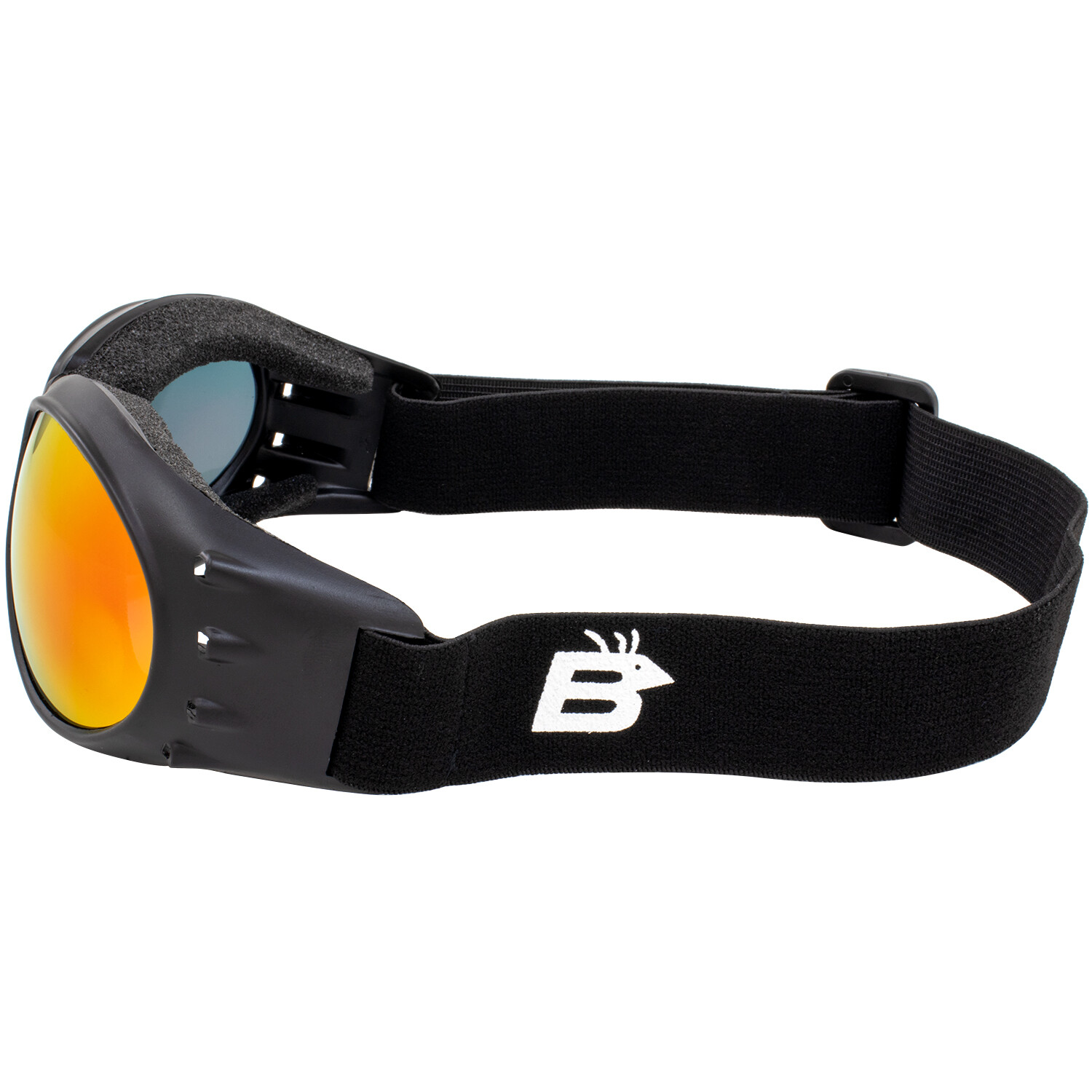 4 Birdz Motorcycle Goggles Black Frames with Clear Smoke Yellow & Amber Lenses