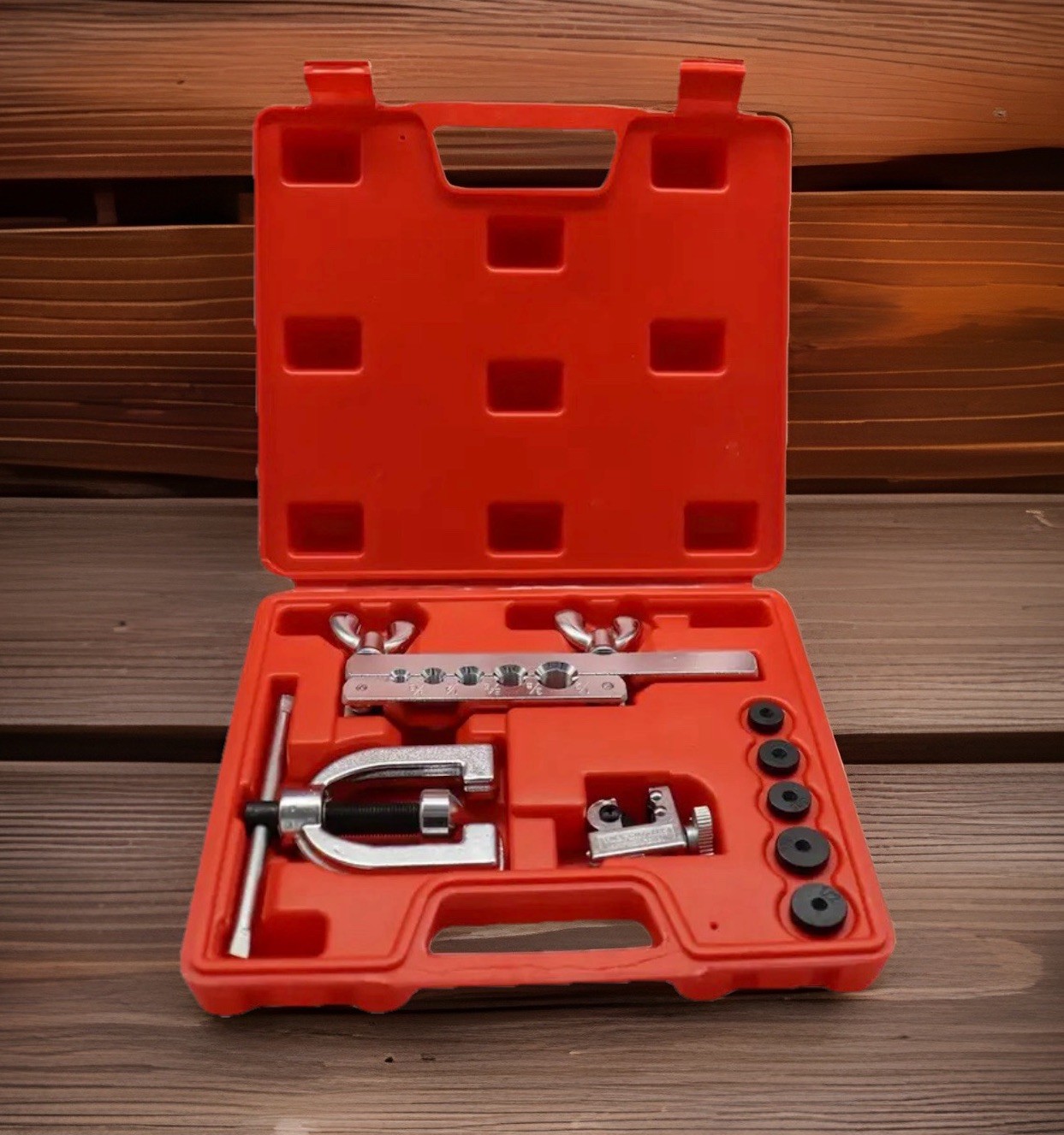 Professional Grade Double & Single Brake Line and Brass Tubing Flaring Tool Kit