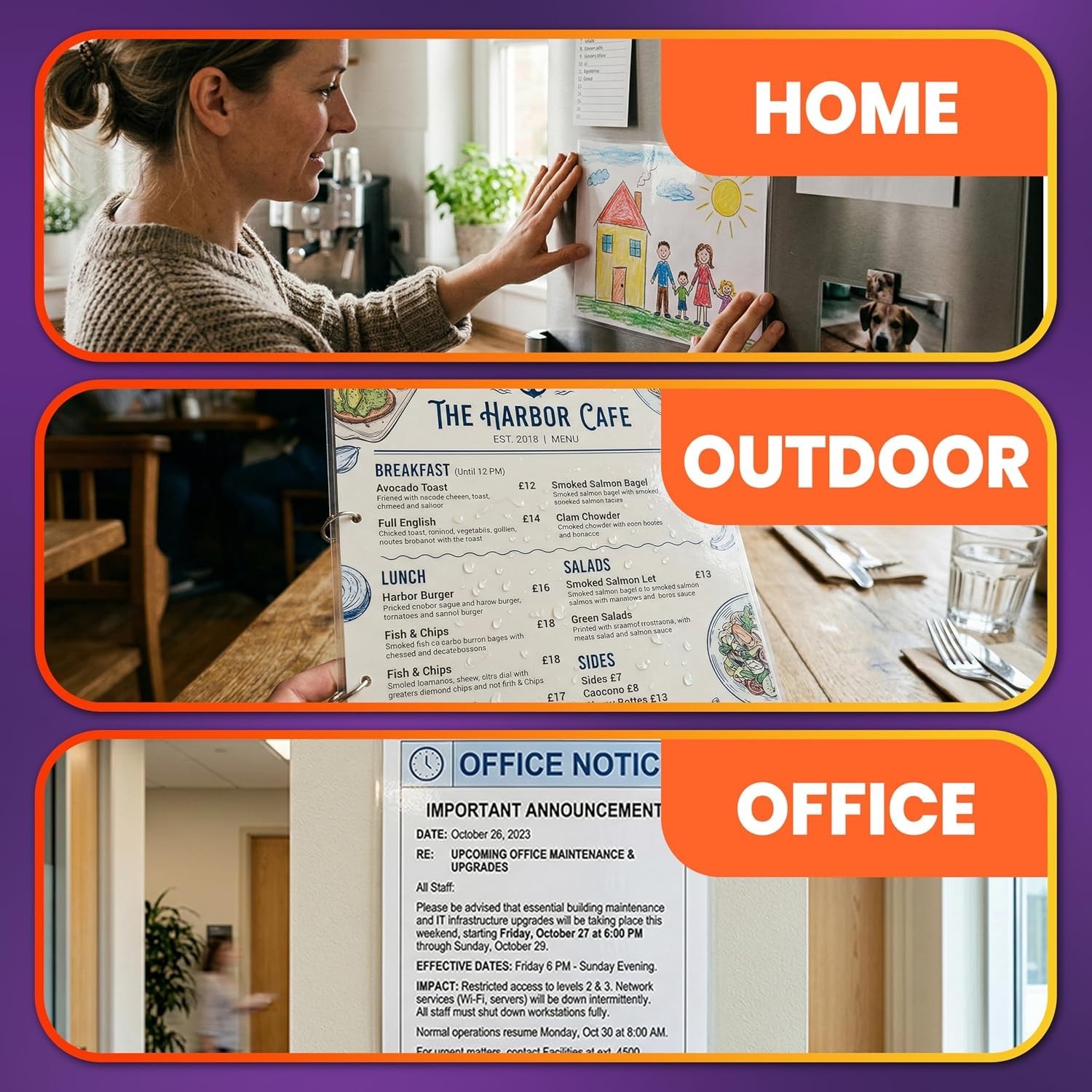 Versatile 20 Pack Cold Laminating Sheets, 8.7×12.2 in, 3mil for Easy Protection