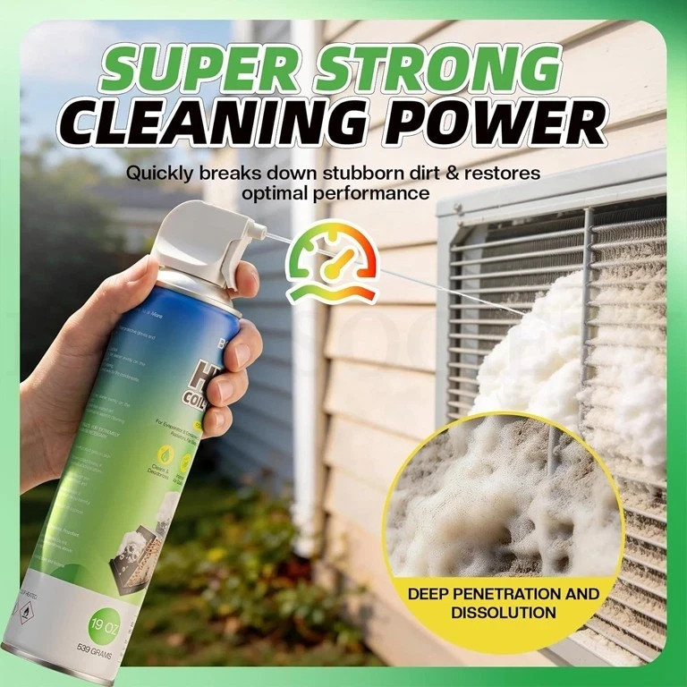 BERIOVE Foaming AC Coil Cleaner Professional High-Efficiency 19oz – Lot of 3