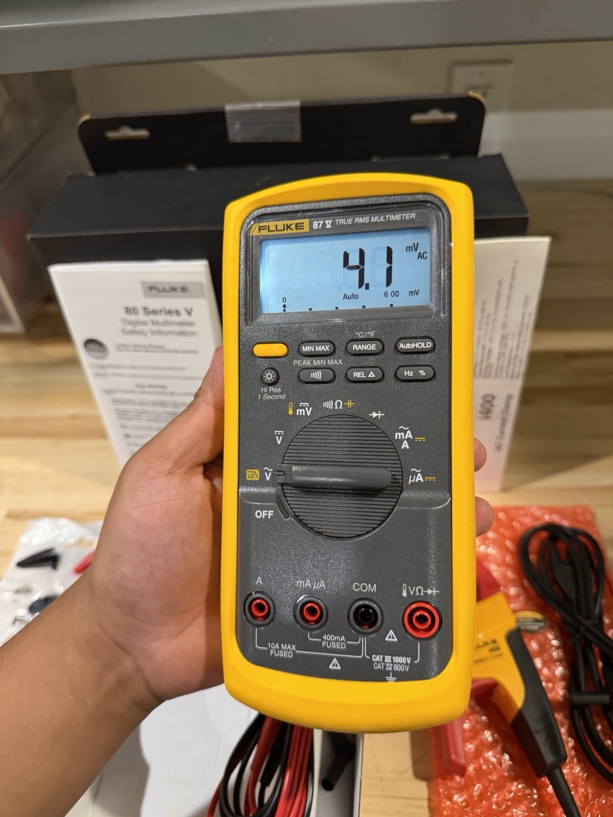 FLUKE 87V/IMSK INDUSTRIAL MULTIMETER SERVICE KIT W/ i400 AC CURRENT CLAMP