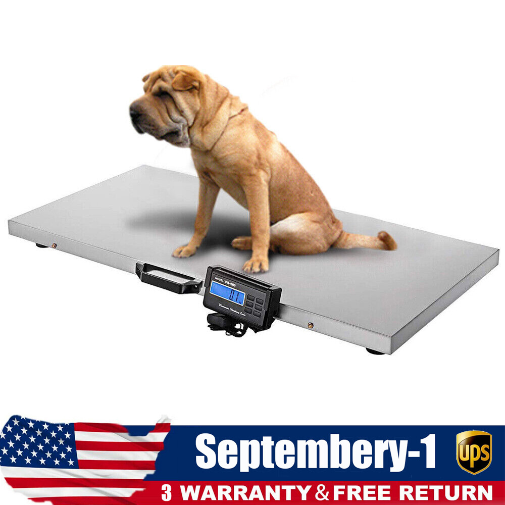 1000lbs Animal Scale Stainless Platform Scales for Hogs Goat Sheep Alpacas Pig