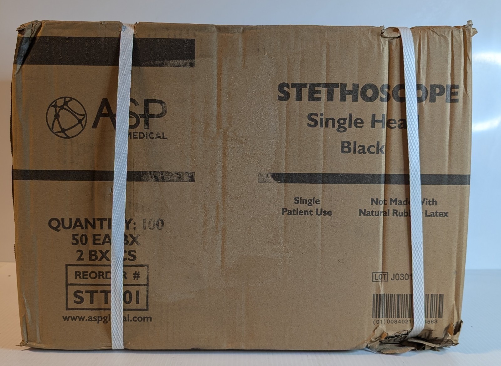 Box of 100 ASP MEDICAL Single Head Patient Hospital Care Stethoscope black New