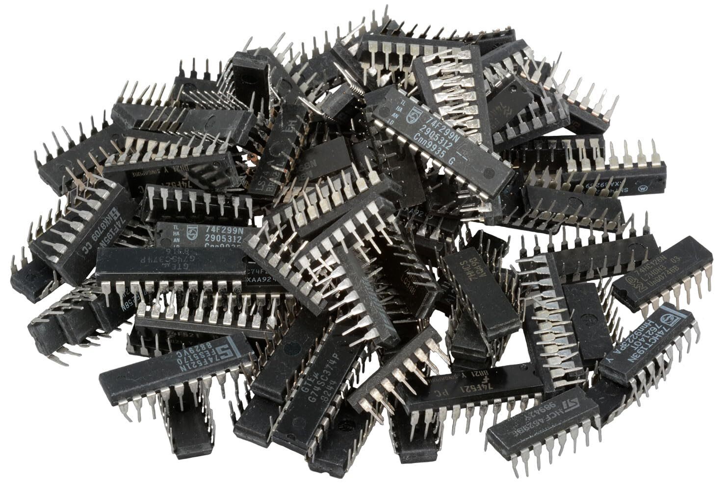 100PCS 7400 Series TTL Logic IC Grab Bag Assortment Mixed Function IC Chips