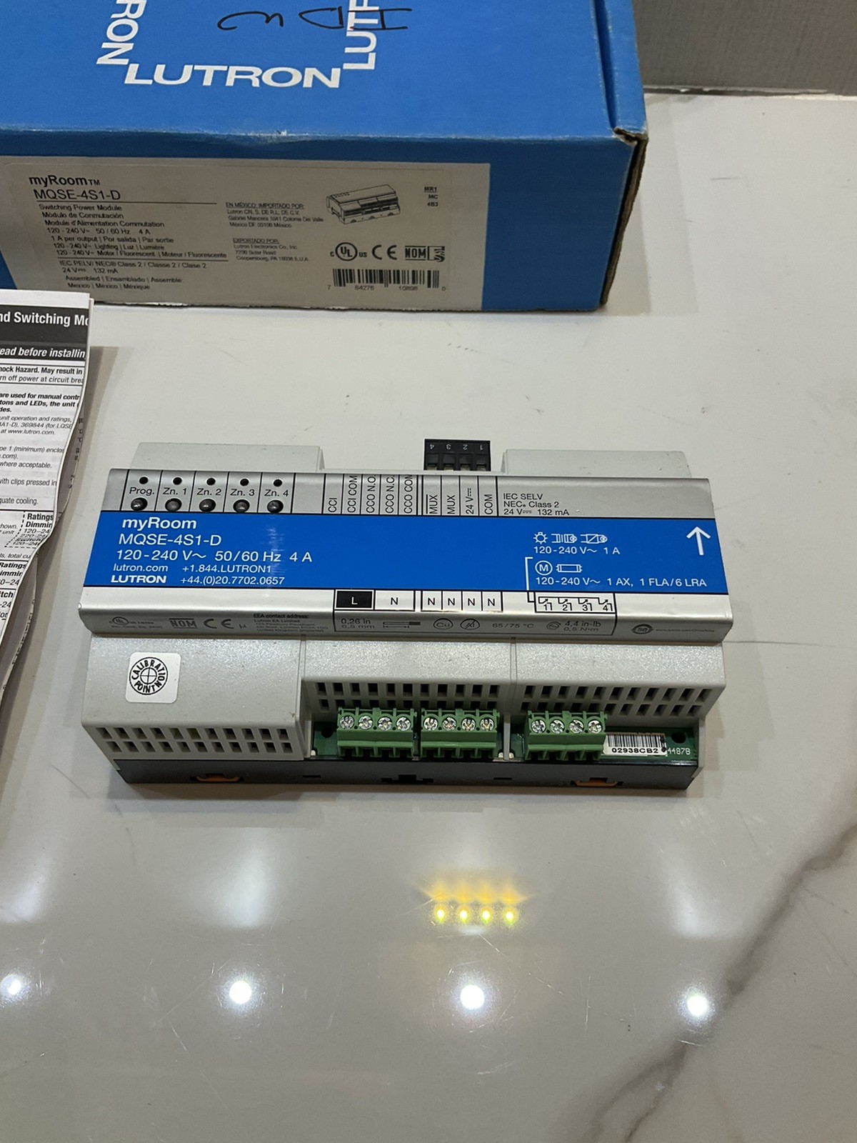 Lutron MQSE-4S1-D 120-240 V -56-60 HZ 4A Switching Power Module