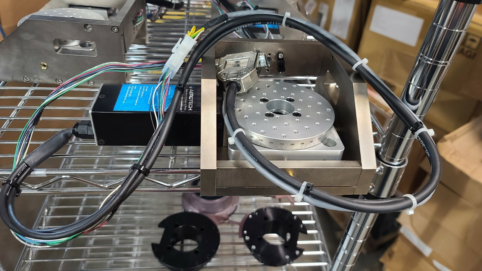 Aerotech art100 100mm 4in rotary stage stepping motor 0.001 degree accuracy