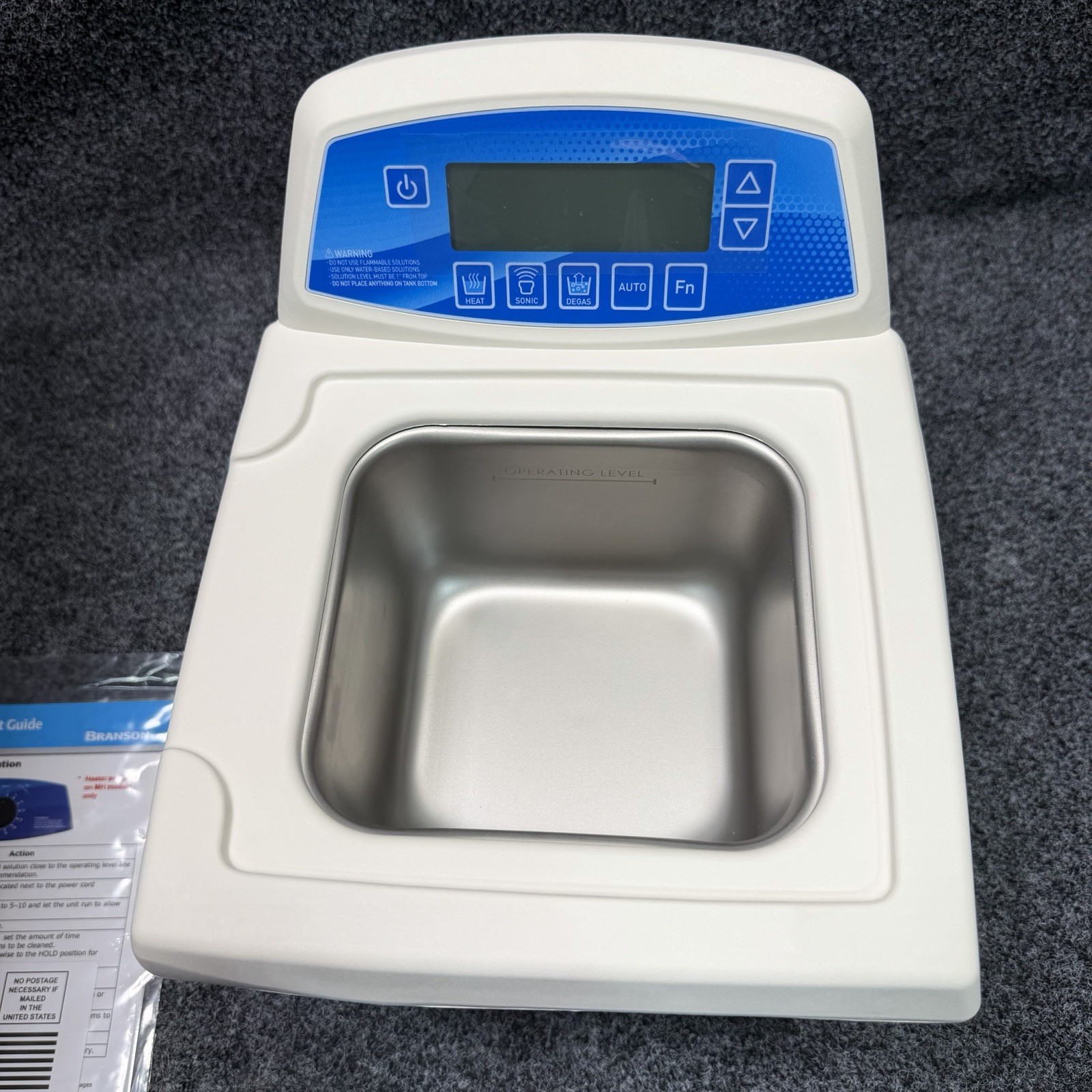 Branson CPX1800H Ultrasonic Cleaner 0.5 gal, Degas/Heat/Sweep, Timer