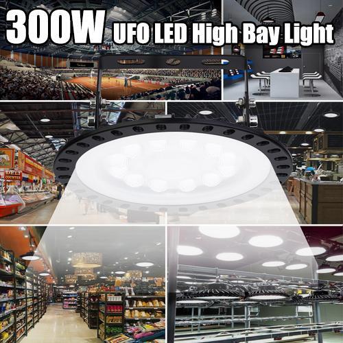 300W Watt UFO LED High Bay Light Warehouse Industrial Light Fixture 30000LM