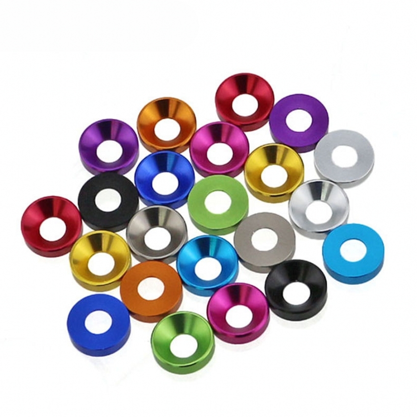 M3 / 3mm Countersunk Head Washers Aluminum Alloy Full Colors Choose