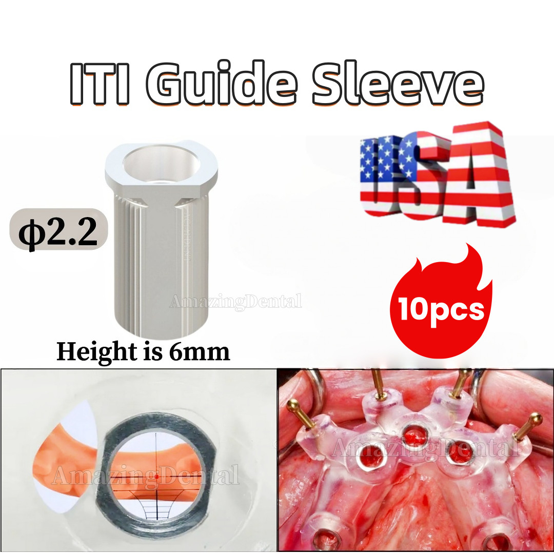 10pcs Dental ITI Guide Hole Sleeve T-Sleeve Guided Digital Guidance Ø2.2