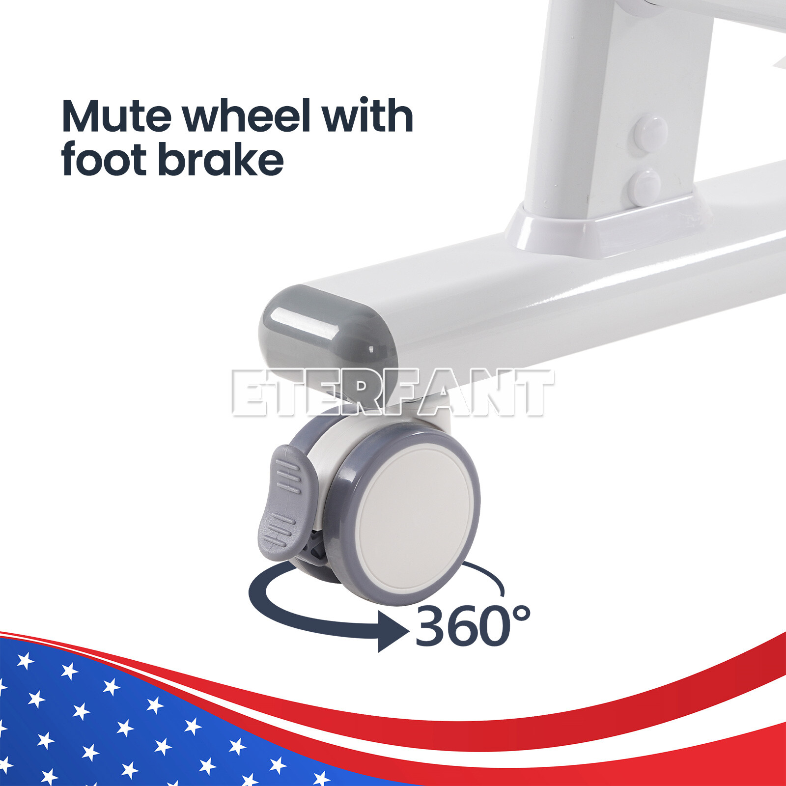 ETERFANT 3 Tiers Dental Trolley Cart Mobile Cart Medical Tool Instrument Cart