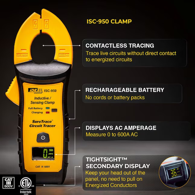 IDEAL SureTrace OLED Circuit Tracer Specialty Meter 600A 0-600V AC Volt Tester
