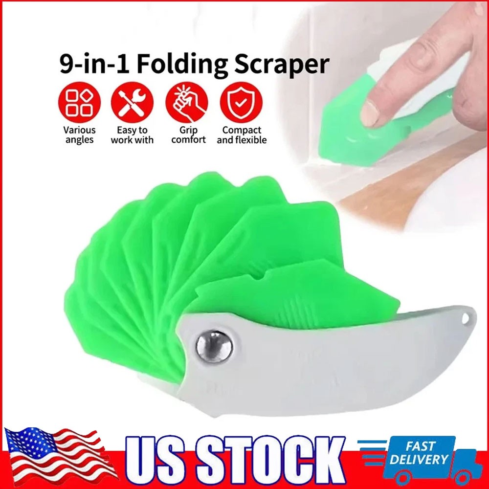 Multipurpose 9-in-1 Spatula Caulking Tool,Foldable Sealant Applicator Scraper