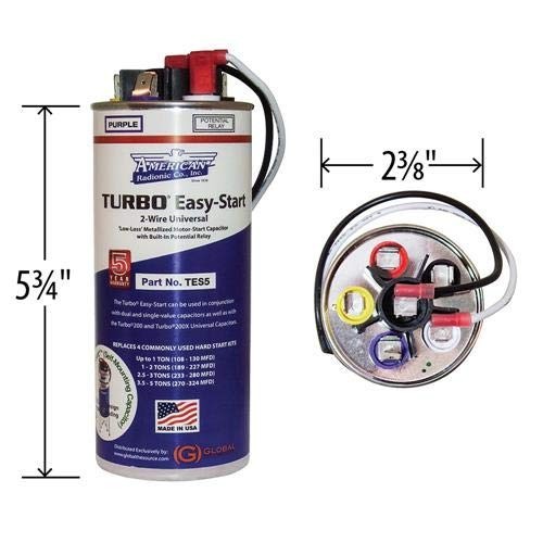 Amrad TES5 Easy-Start 5 Hard Start Kit for Air Conditioning Unit 1-5 ton