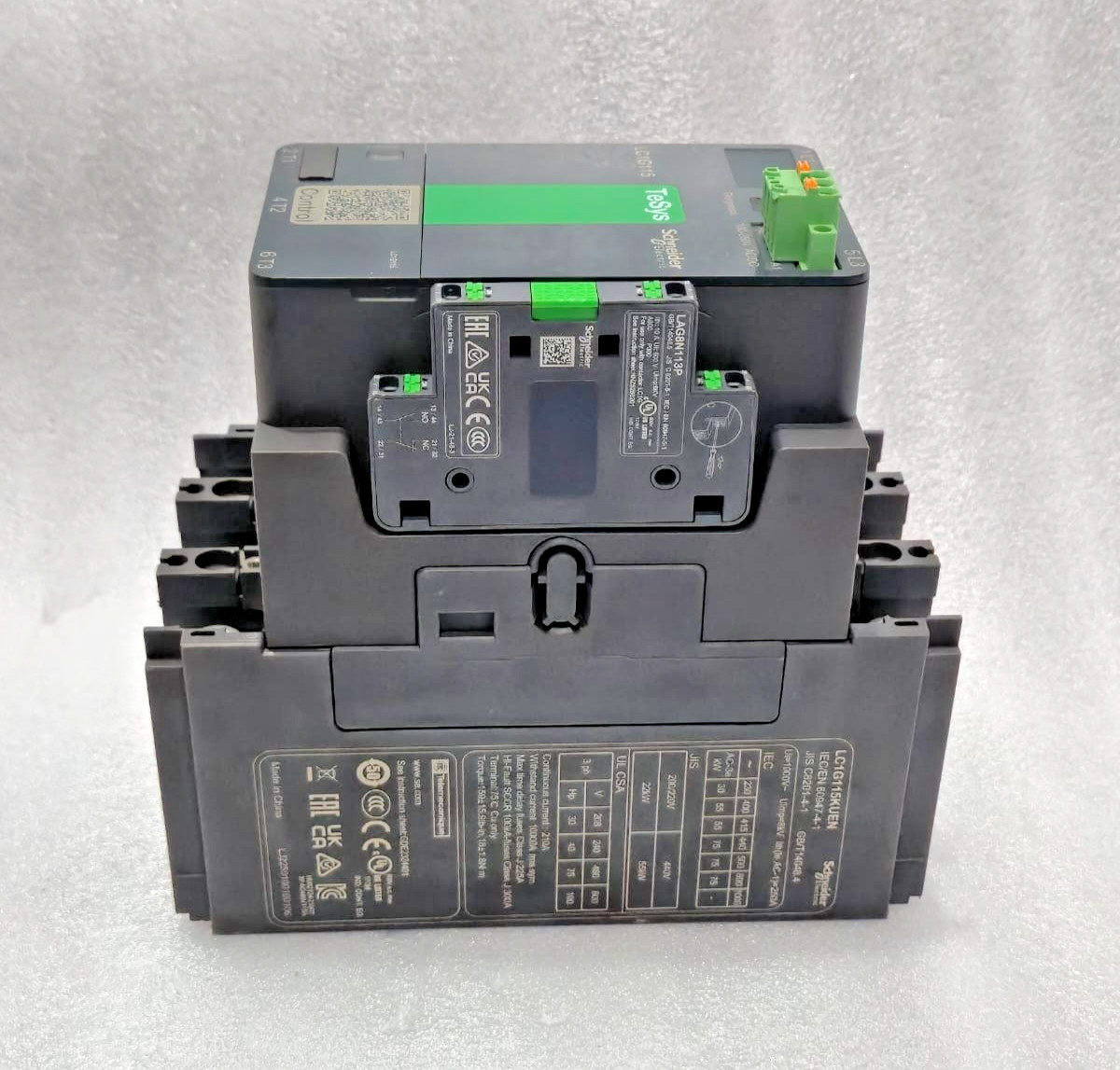 SCHNEIDER ELECTRIC TESYS LC1G115KUEN LC1G115 3 POLE CONTACTOR 100-250V AC/DC