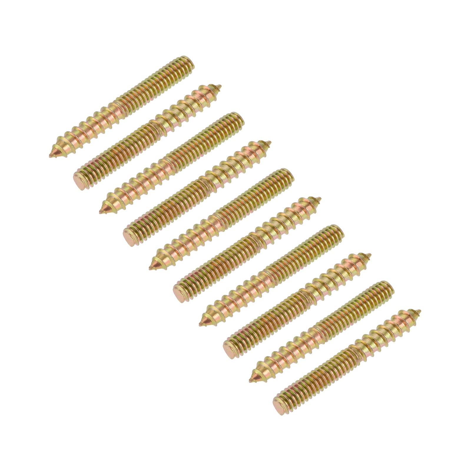 METALLIXITY Double Ended Screws (1/4-20×2 Inch) 20pcs, Hanger Bolts Self-Tapping