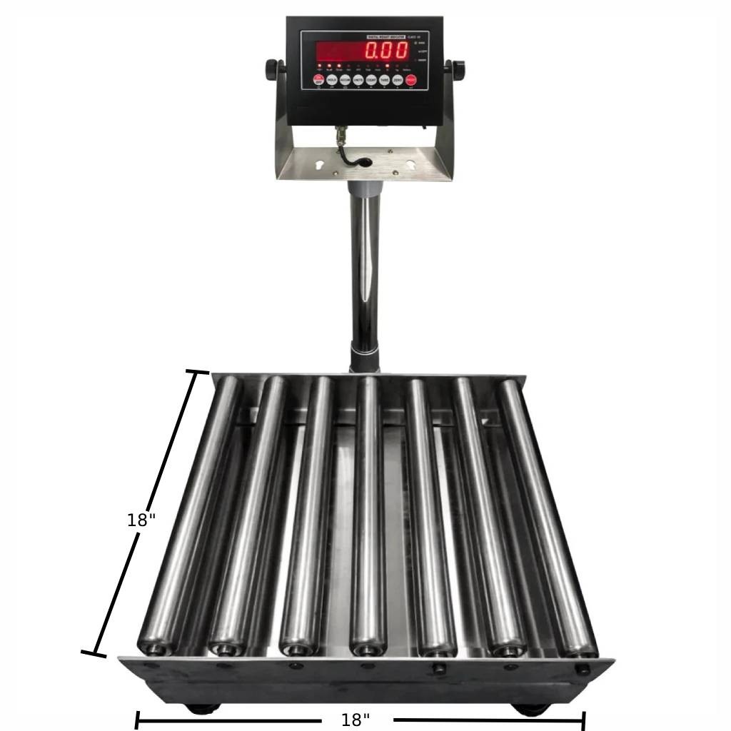 Prime Scale NTEP / Legal for trade Roller Top Bench Scale 18″x18″ 500lbx0.1lb