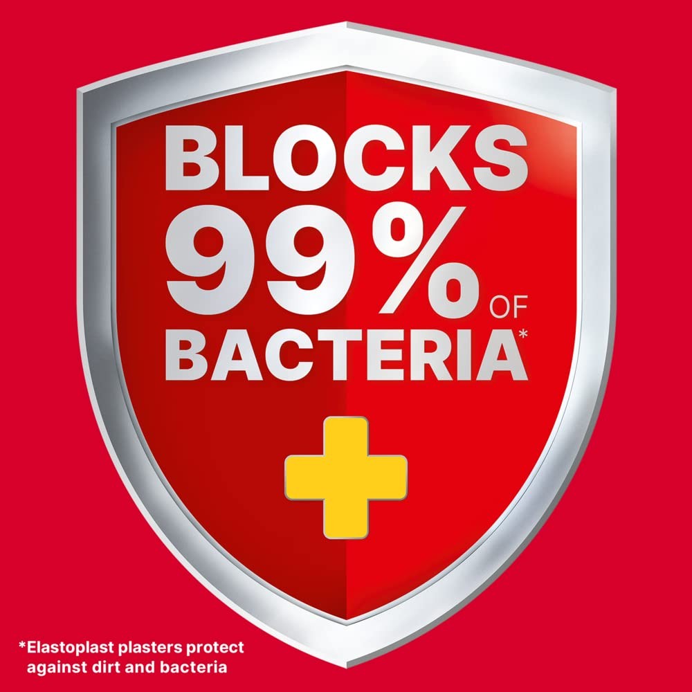 Elastoplast Extra Flexible Fabric Plaster 40 Count (pack of 1), Cranberry