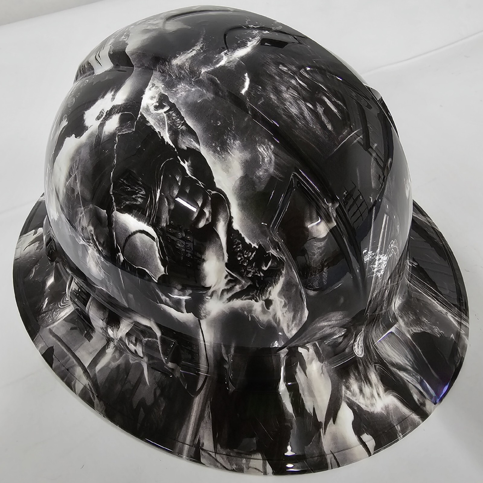 full brim VENTED hard hat custom hydro dipped IN THE VIKING LORD NORSE VIKING