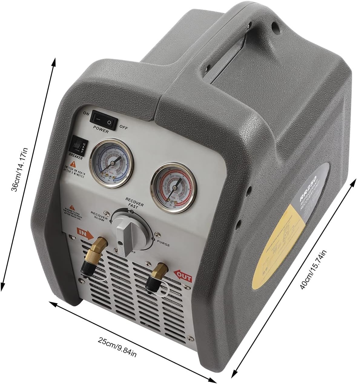 110-120V AC 60Hz 3/4 HP Single Cylinder Portable Refrigerant Recovery Machine