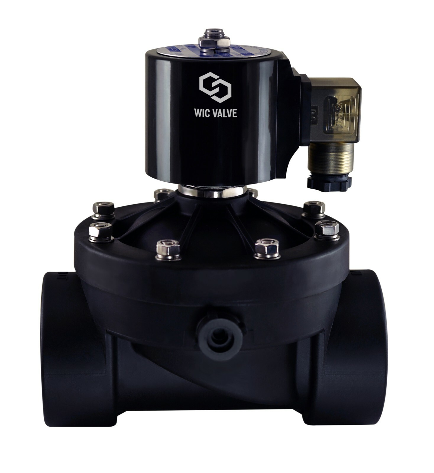 2″ Inch PA66 Plastic Zero Differential Electric Solenoid Process Valve 110V AC