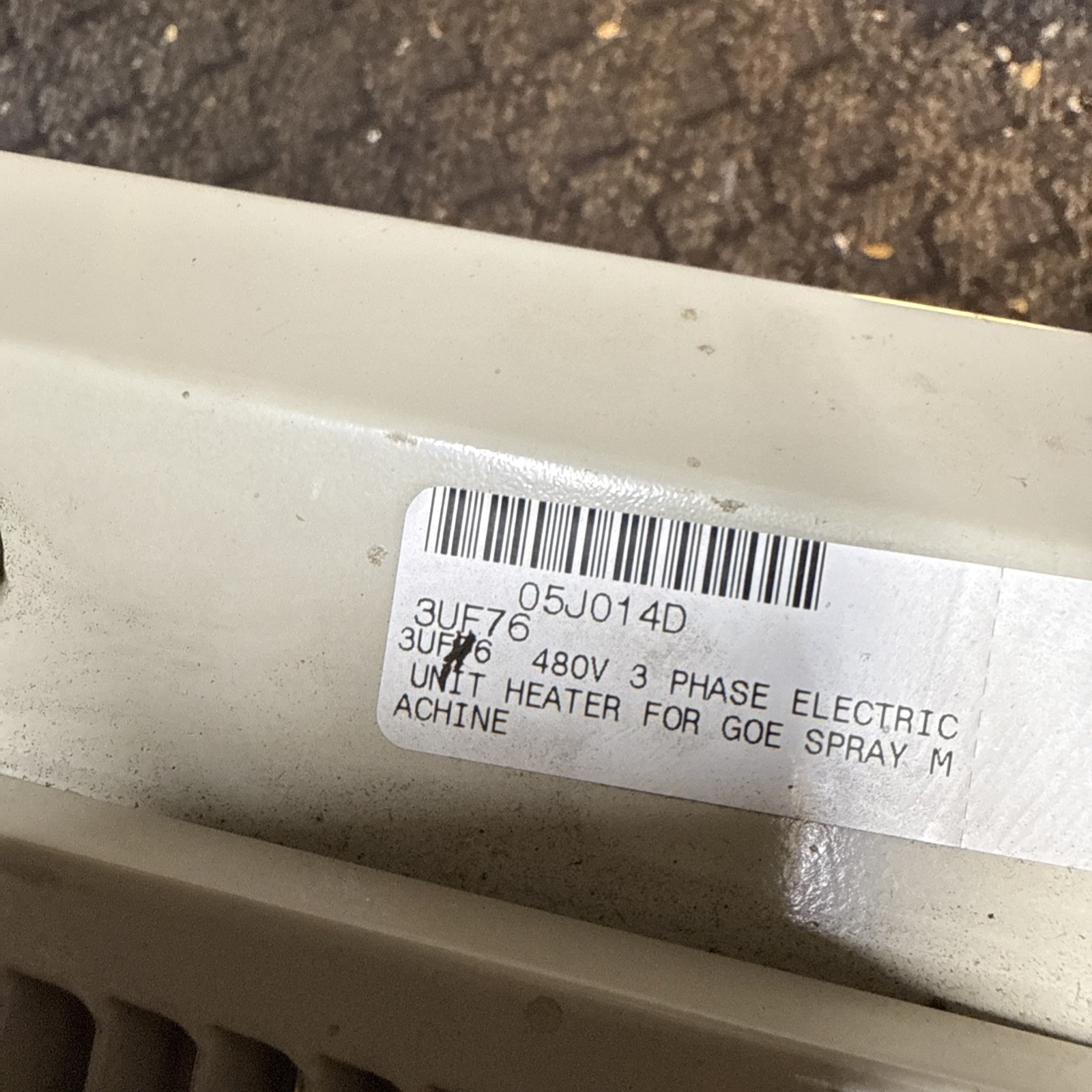 Dayton 3UG73E Electric Wall & Ceiling Unit Heater, 3 Phase, 240/208Vac, 12-1/2