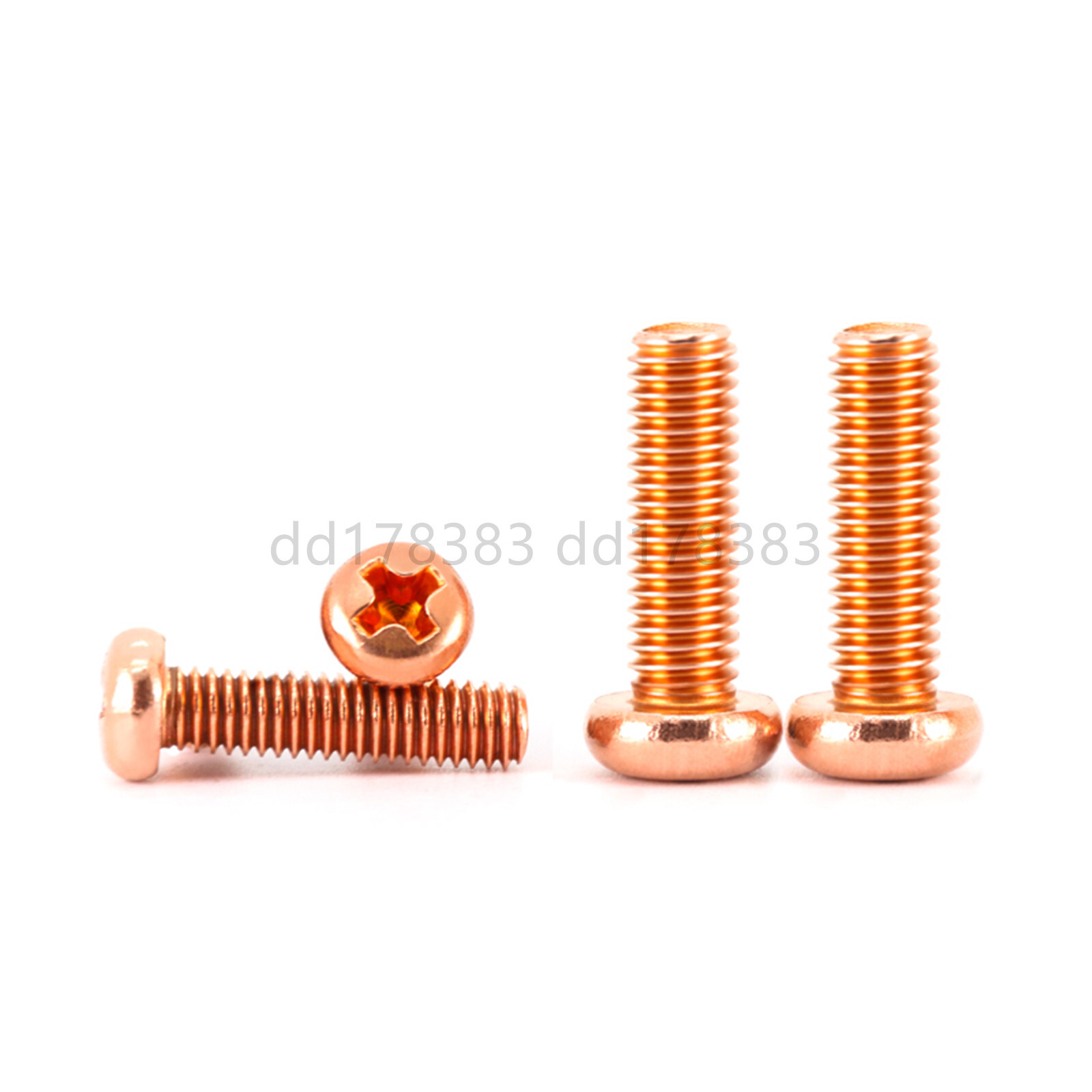 99.9% Pure Copper Phillips Cross Pan Head Machine Screws 4# 6# 8# 10#