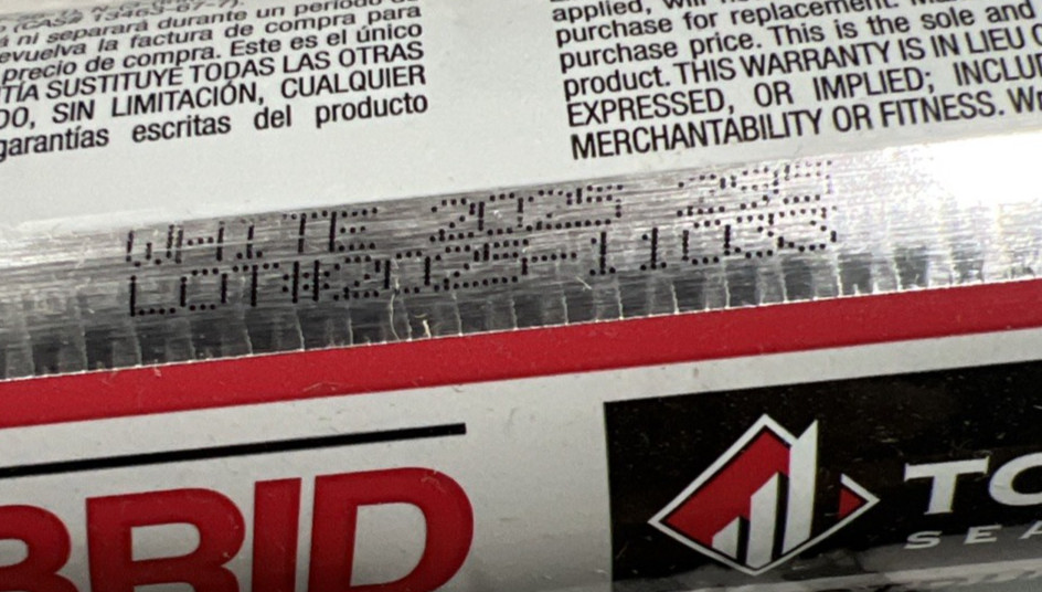 Construction Sealant Au-1 Hybrid White TS-00464 (Box of 16) Man. 2025