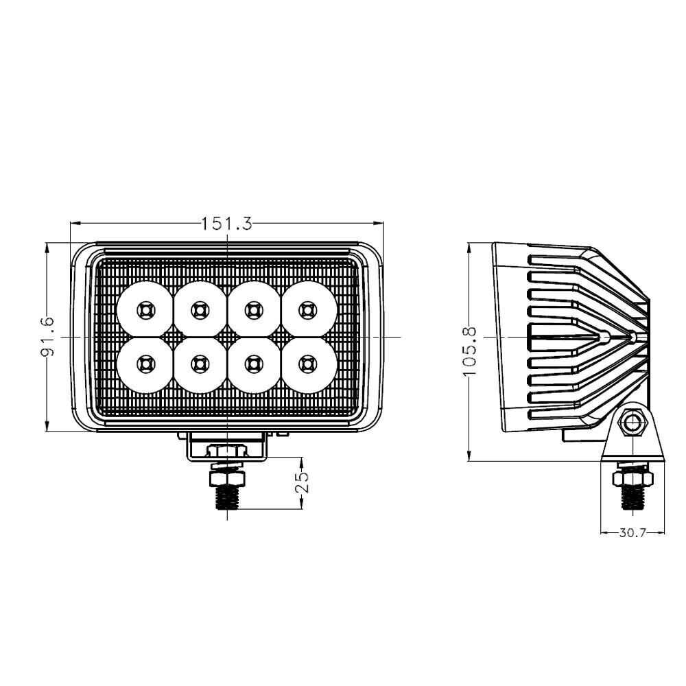 For John Deere 5220,5230,5240,5250,7210,7220,7230,7240,7250 LED work Lights 2PCS