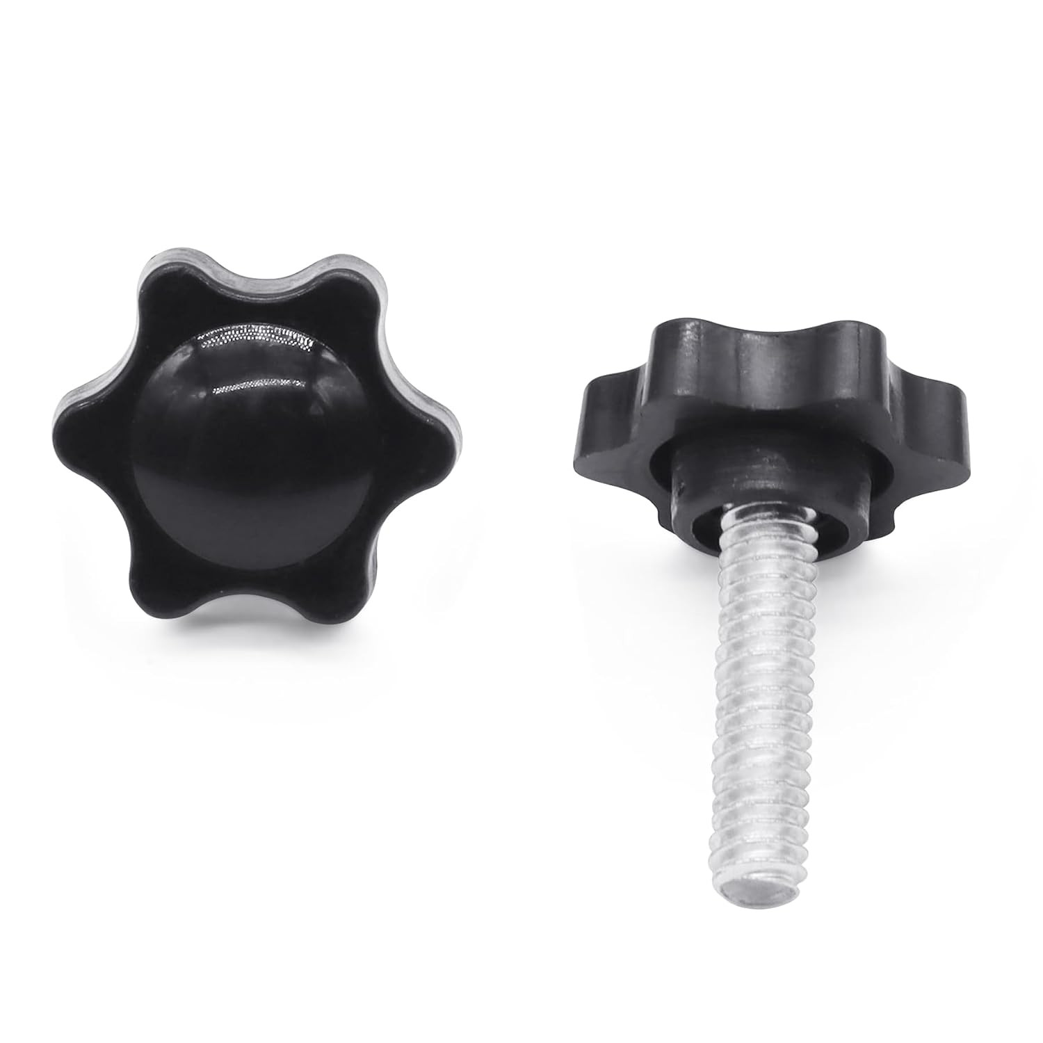 10 Pieces 1/4»-20-1» Thread Knob Plastic Star Shaped Nut Clamping Male Handle