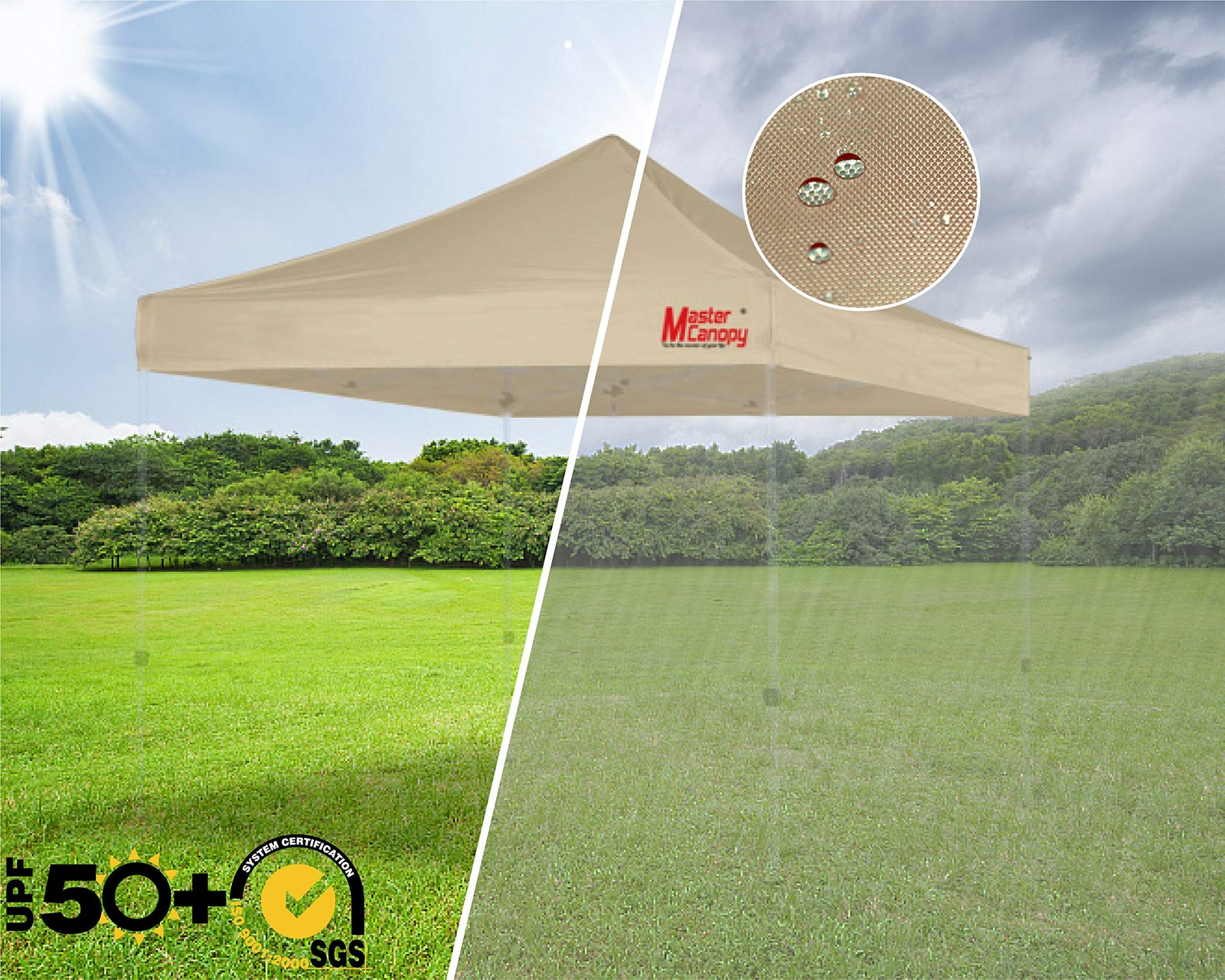 Mastercanopy Replacement Pop Up Canopy Top 10X10 Beige