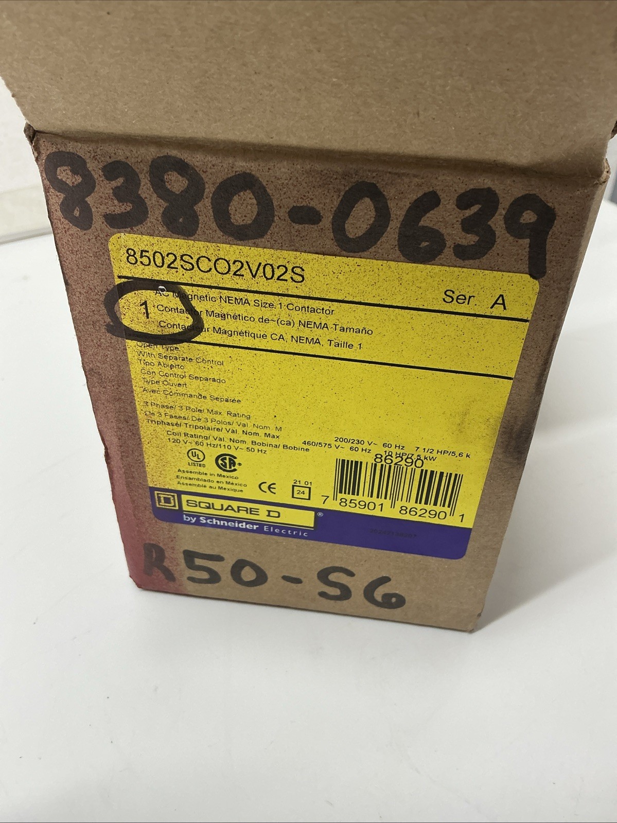 Square D 8502SCO2V02S Series A Contactor. AC-332