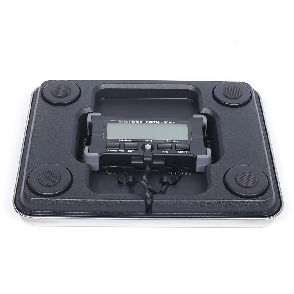LARGE HEAVY DUTY DIGITAL SHIPPING POSTAL PARCEL SCALE 440 LBS STAINLESS STEEL