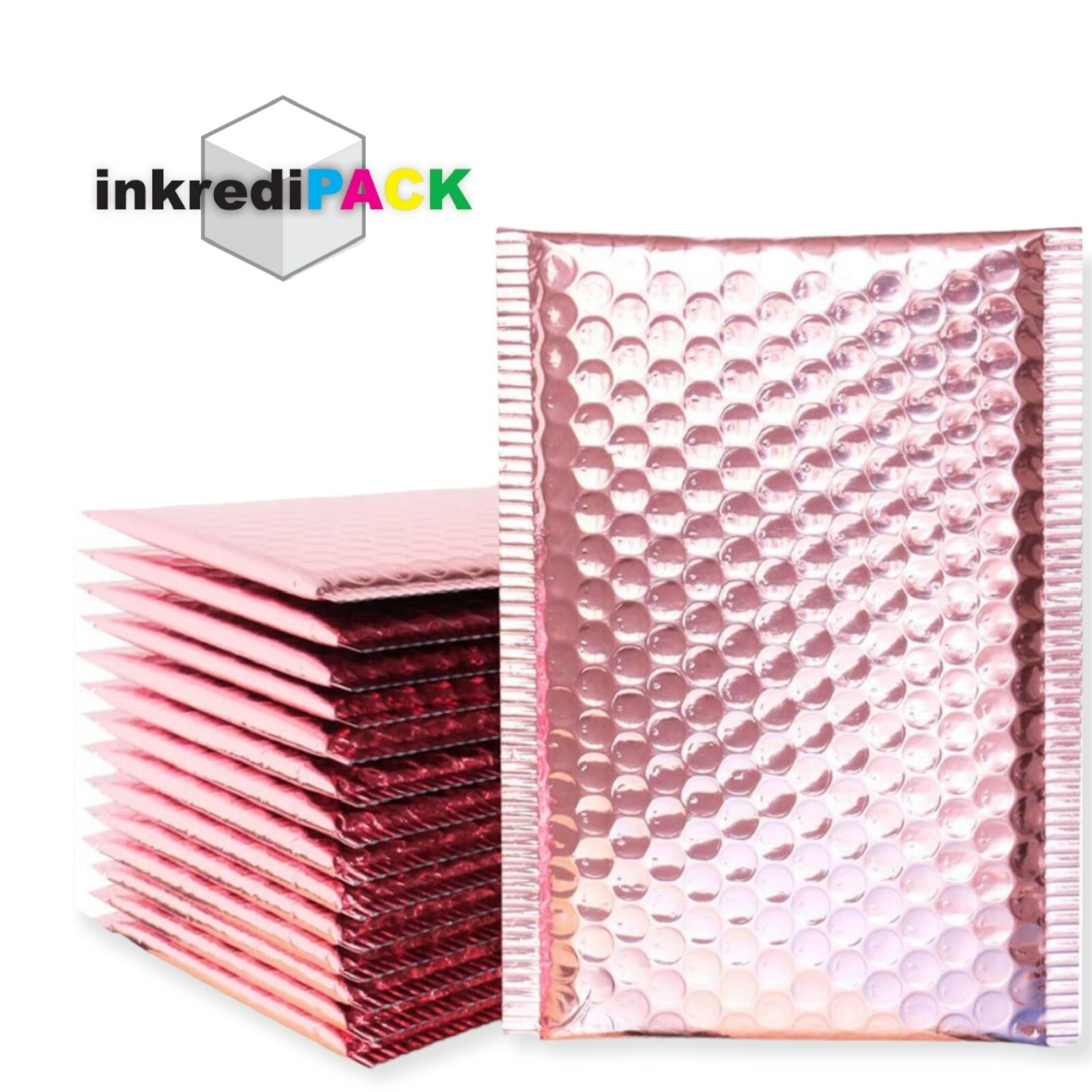 InkrediPack™ 5X10 #00 – 200 Pack – Metallic Bubble Mailers (Usable Size: 5X9)