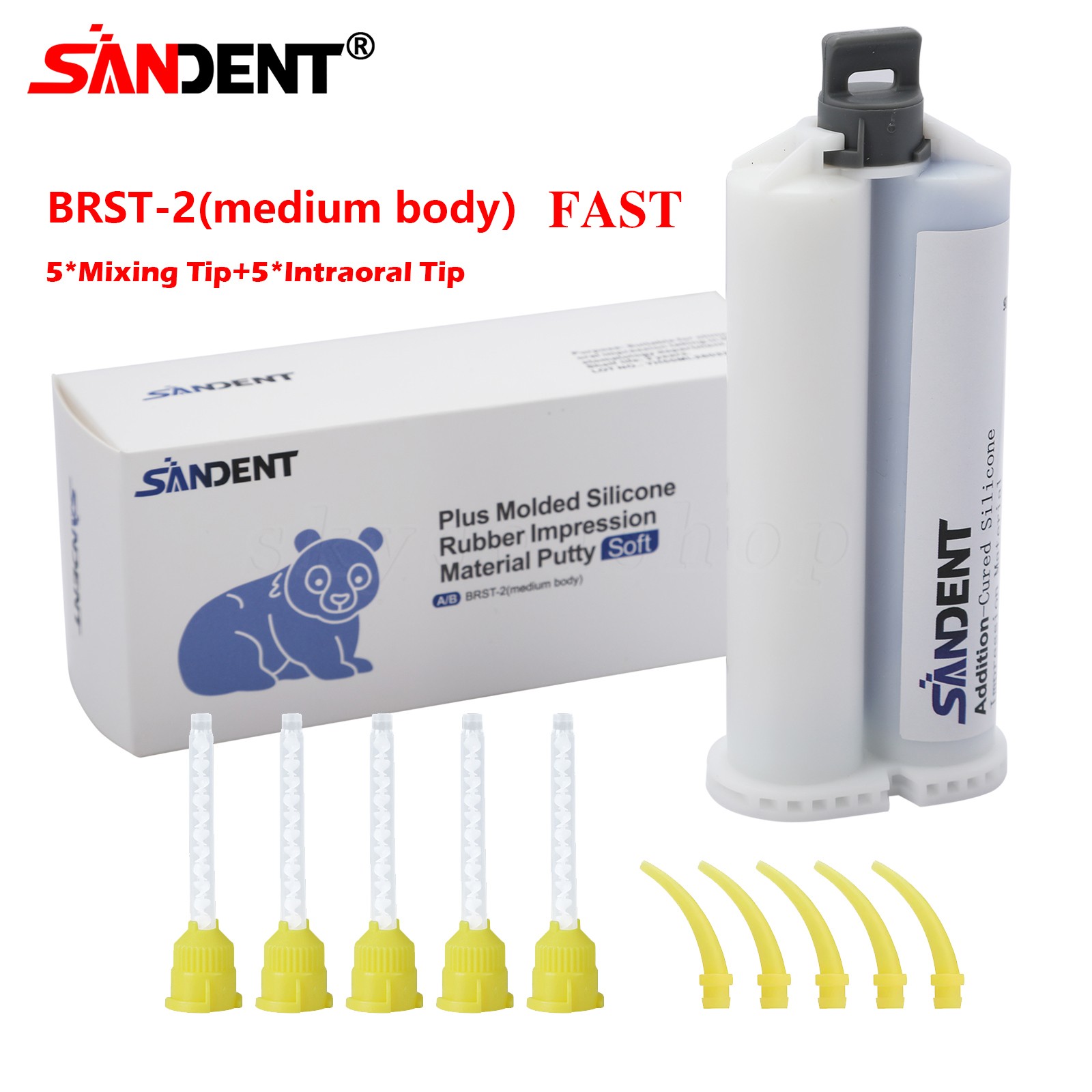 16x Medium Body Fast Set Dental Vinyl Polysiloxane Impression Material VPS PVS