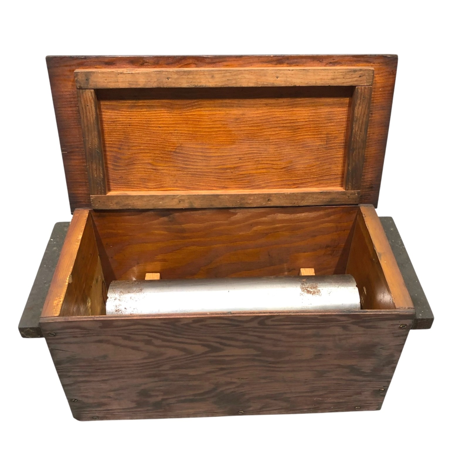Cylindrical Square 12″ Height 3-1/4″ Diameter In Wooden Box