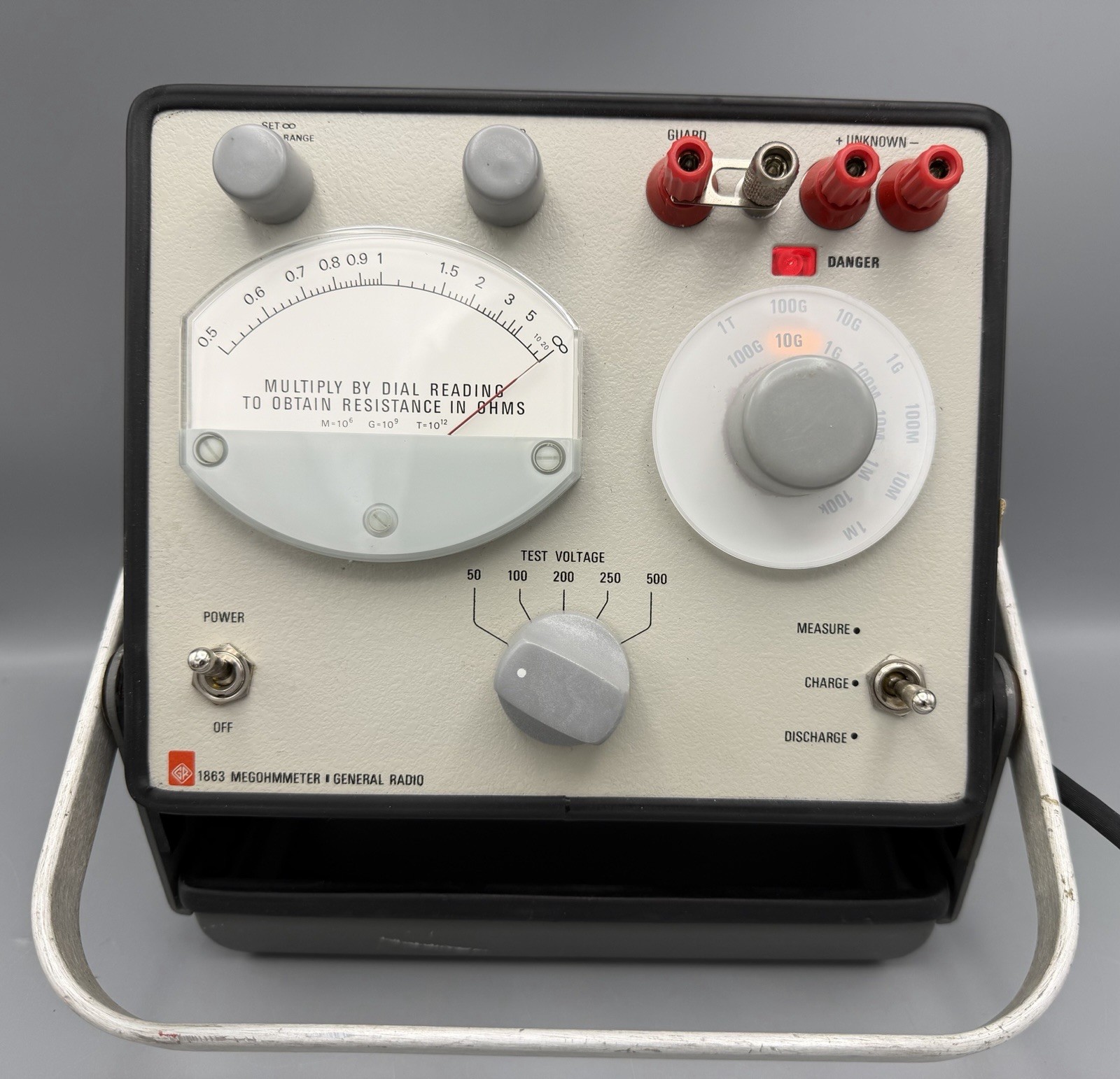 IET General Radio 1863 Megohmmeter Insulation Meter Tested Read Description