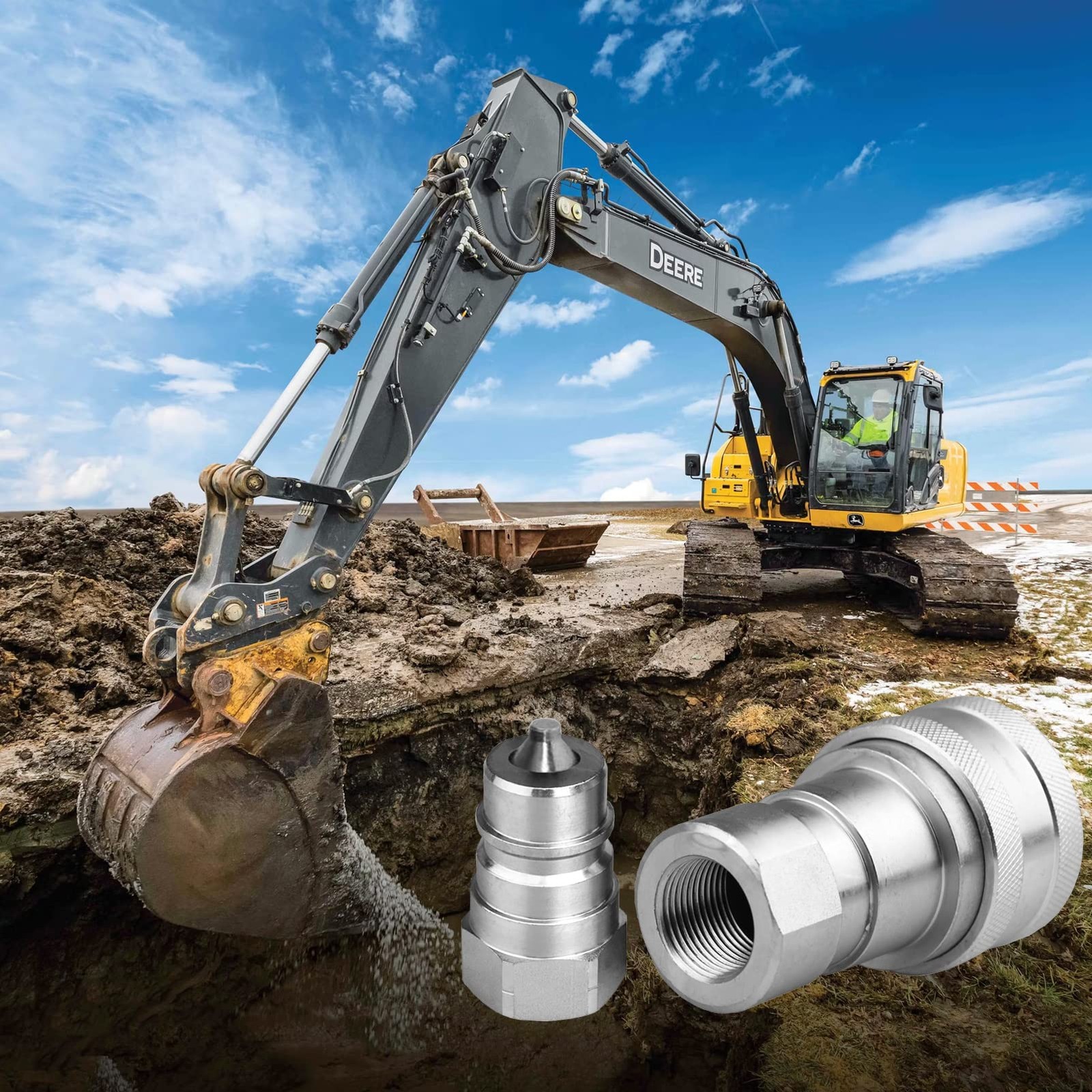1/4″ Npt Iso 7241-B Hydraulic Quick Connect Couplers/couplings W/dust