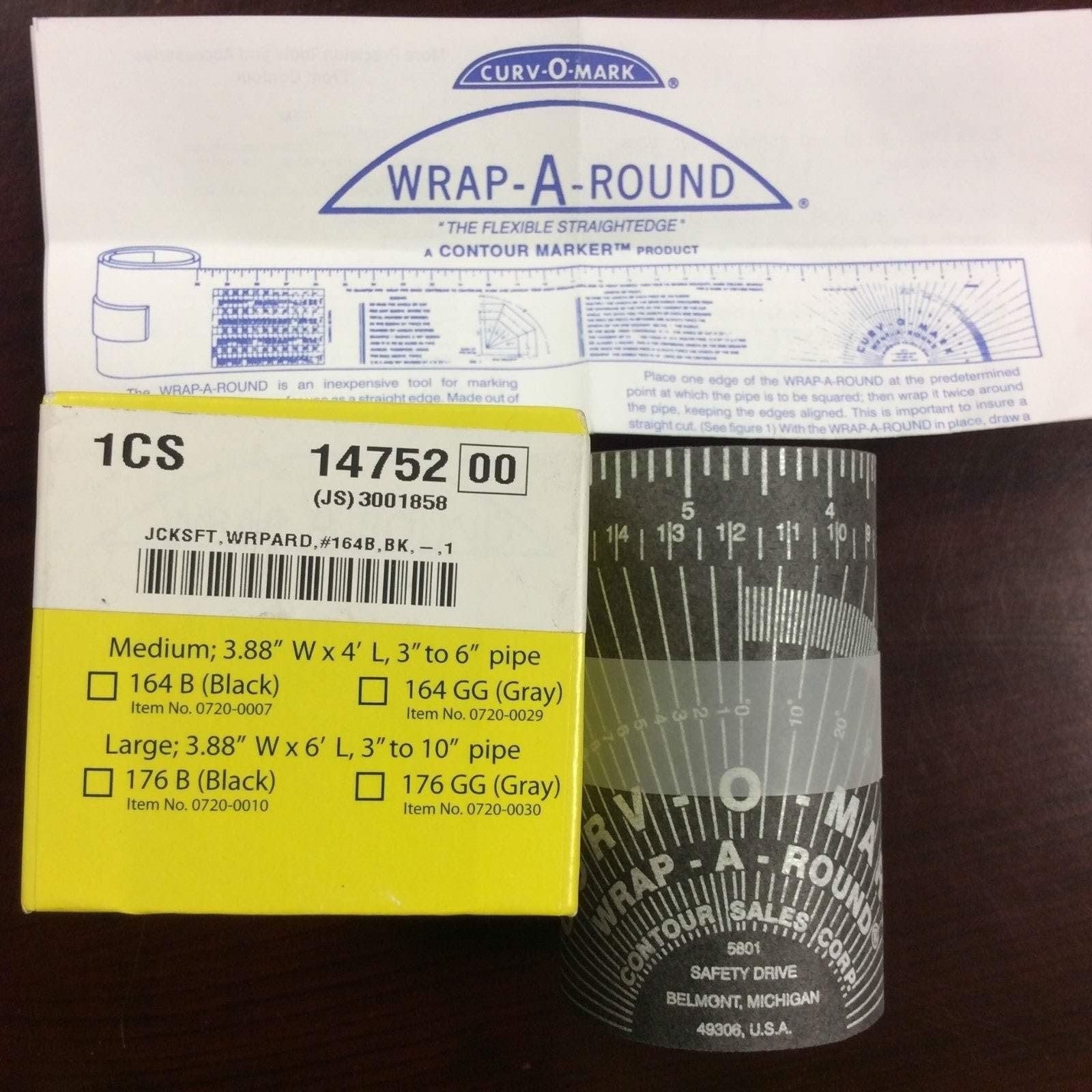 Curv-O-Mark CONTOUR 14752 164B PIPE WRAP WRAPAROUND MEDIUM 3-6″ PIPE 3001858