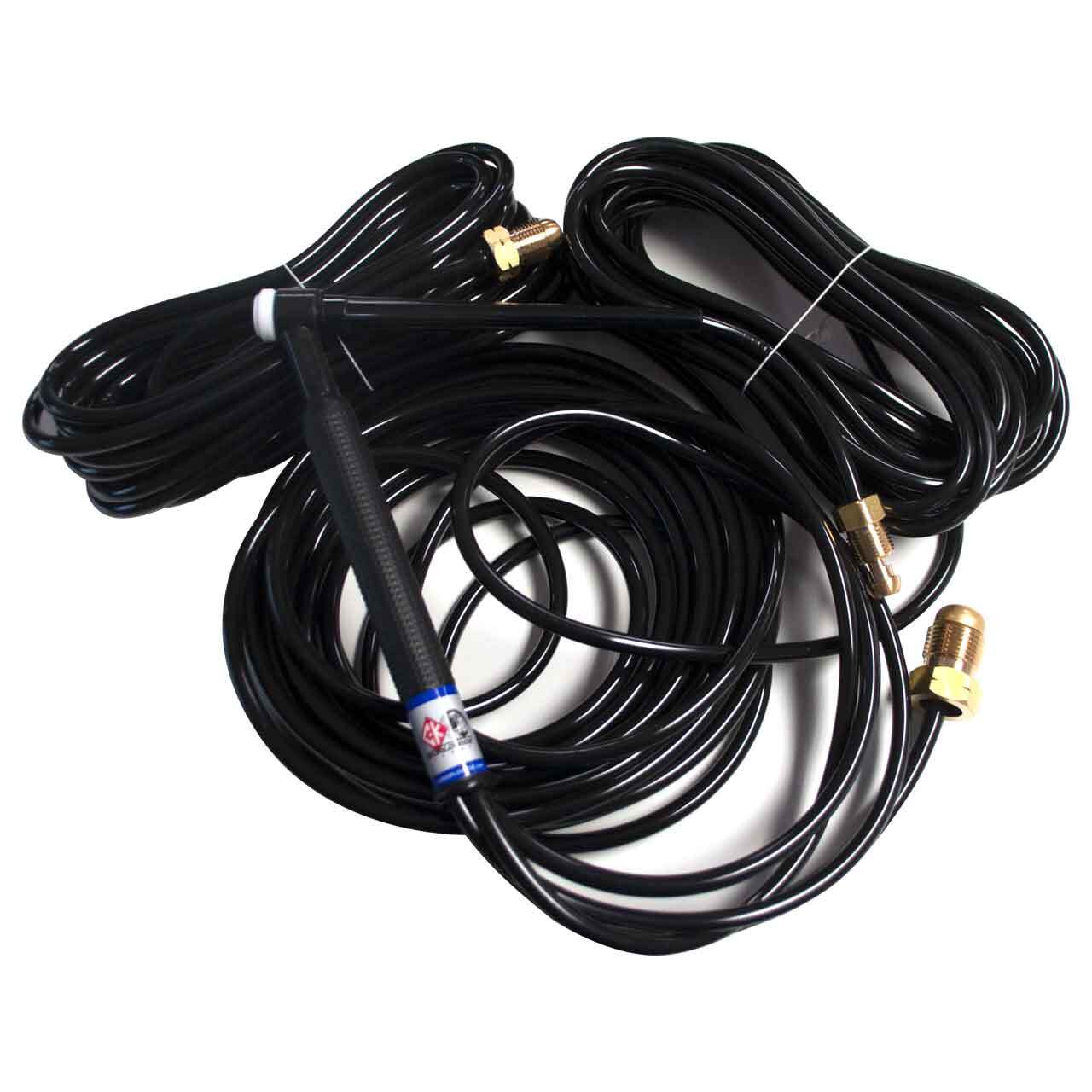 CK20 Water Cooled TIG Torch Kit 250A 25′ 3-Pc (xref: WP-20-25 HW20-25) CK20-25