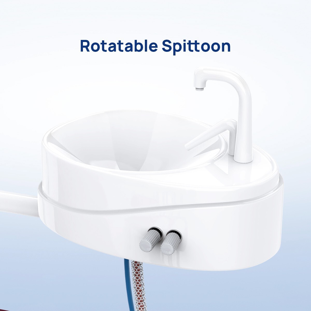 Dental Portable Mobile Folding Chair LED Light Air Turbine Unit 4 Hole Blue