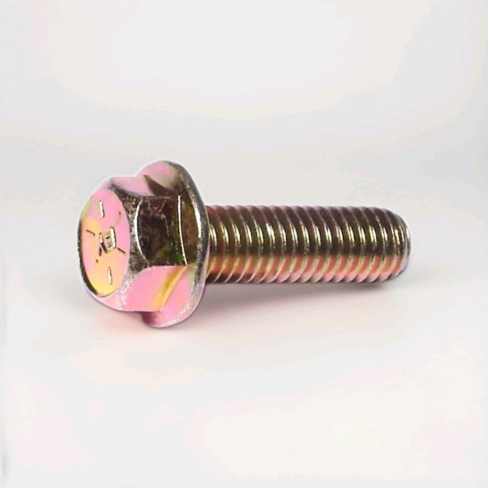 3/8-16 x 1″ Grade 8 Hex Flange Bolt (30) Yellow Zinc.