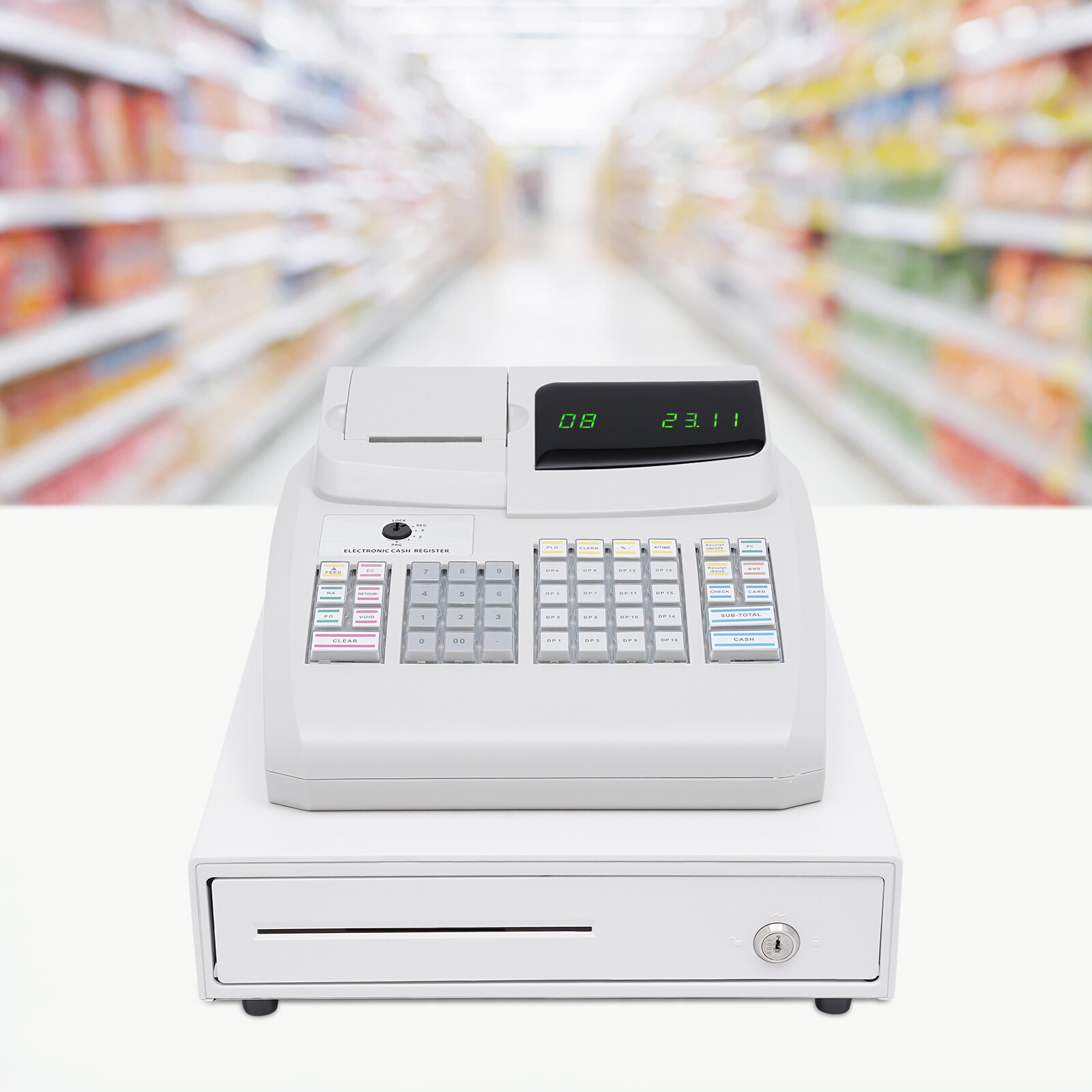 POS Cash Register Electronic Drawer Box LED Display For Restaurant Bills Coins