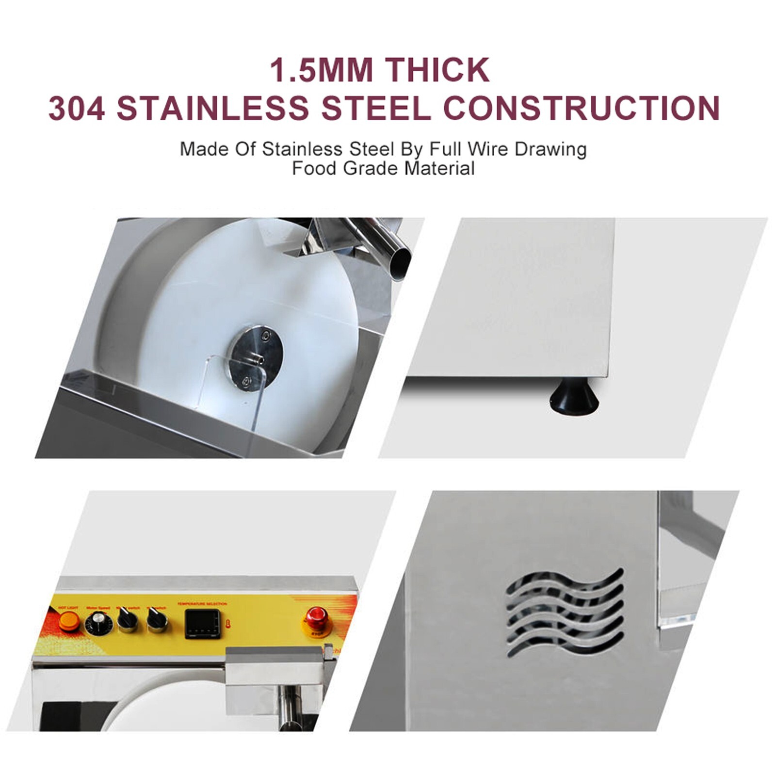 Commercial Tabletop Vibration 8kg/batch Chocolate Melting Tempering Machine 110V
