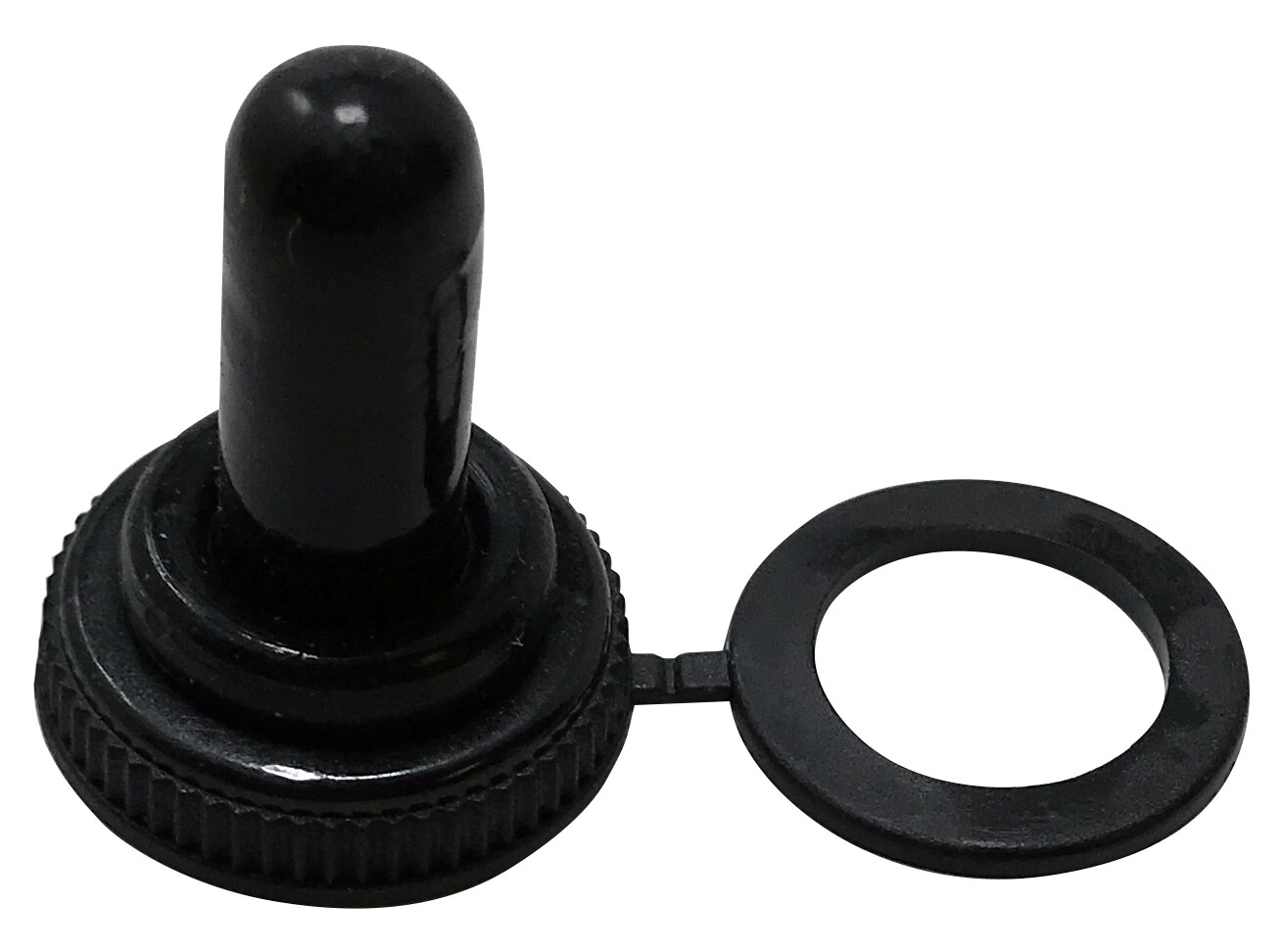 10 Pack Black Rubber Threaded Splash Proof/Dust Resistant Toggle Switch Cover UK