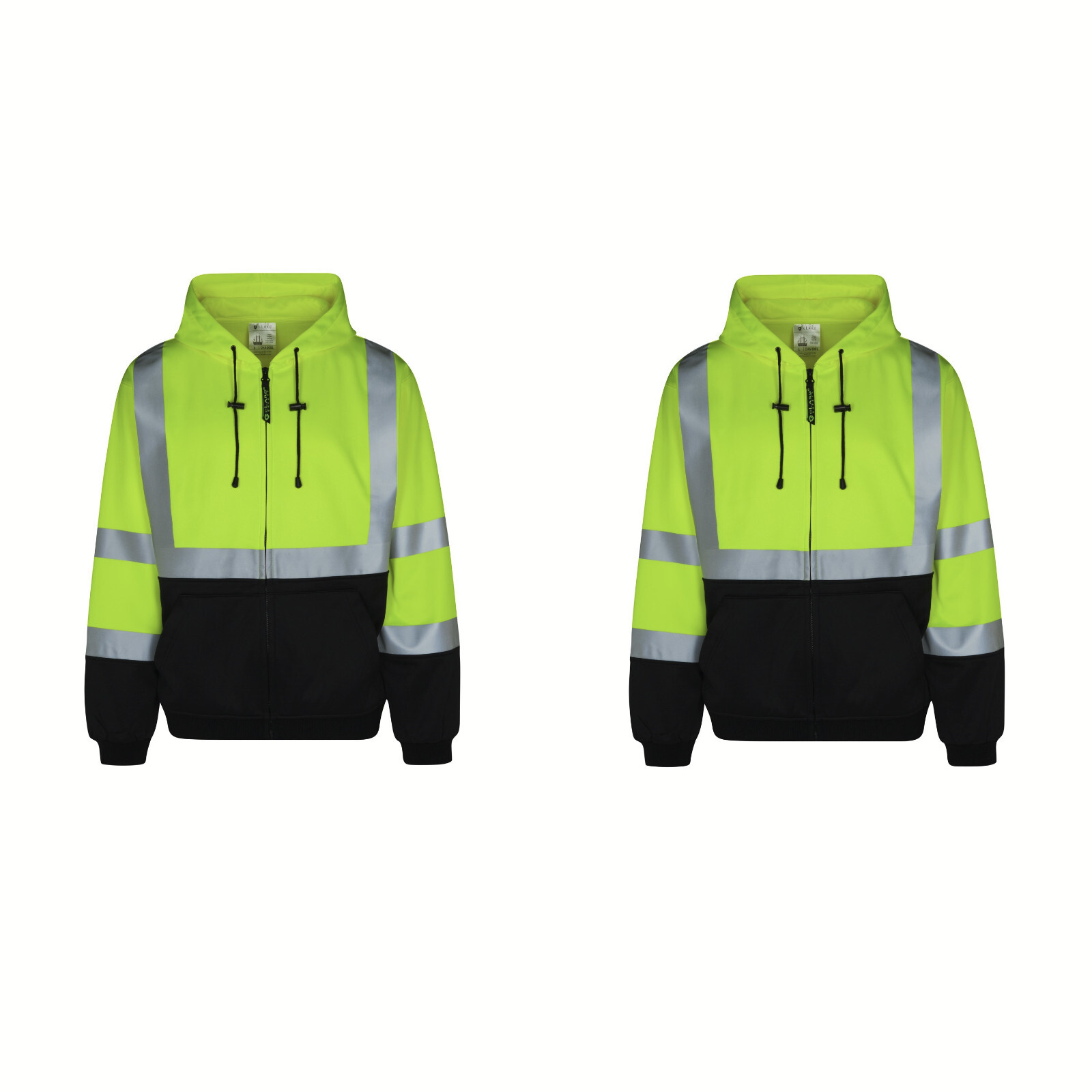 2 Pack Everyday ANSI Class 3 9oz Full-Zip Sweatshirts /Hoodie