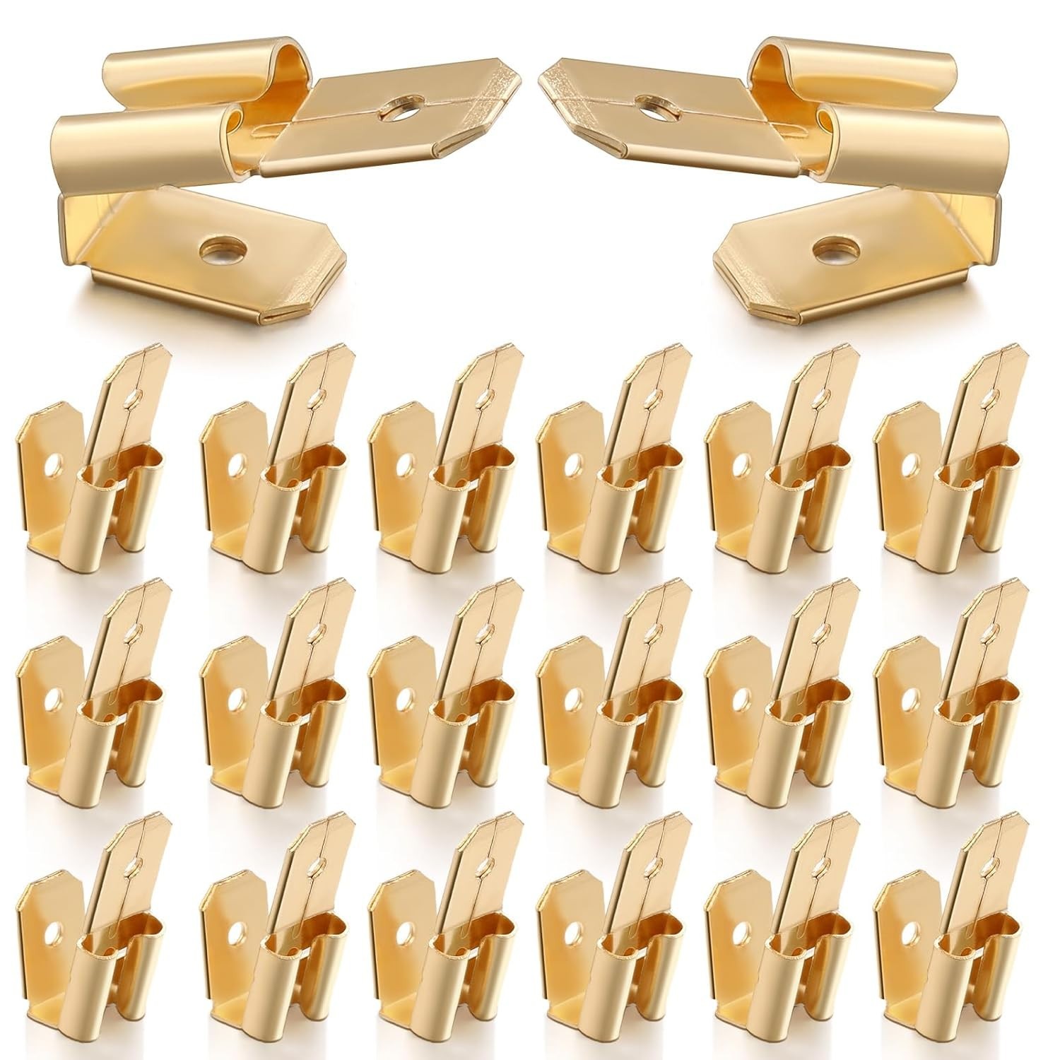 25 Pcs Piggyback Spade Connectors, 3 Way Adapter Dual Male to Single Female B…